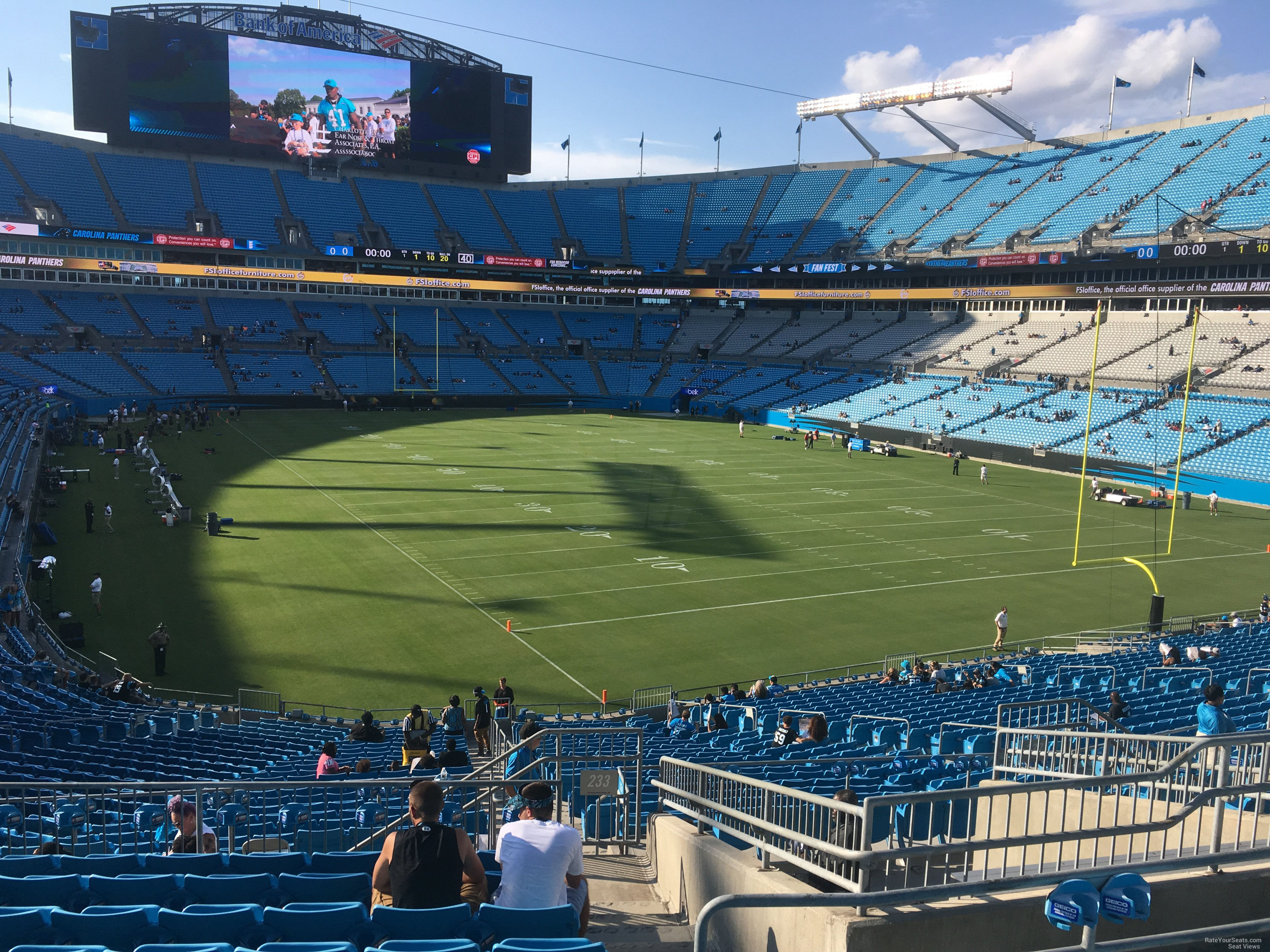 section 233, row 10 seat view  for football - bank of america stadium