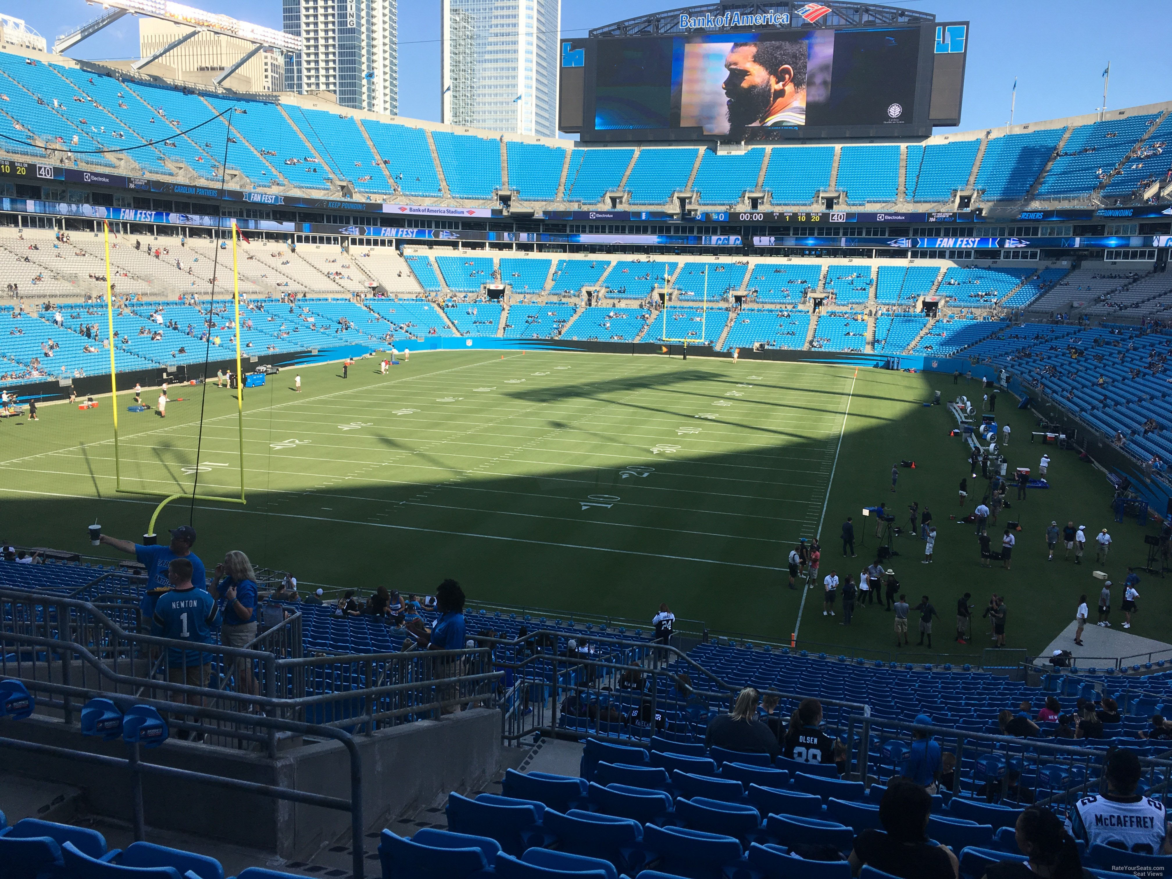 section 255, row 10 seat view  for football - bank of america stadium