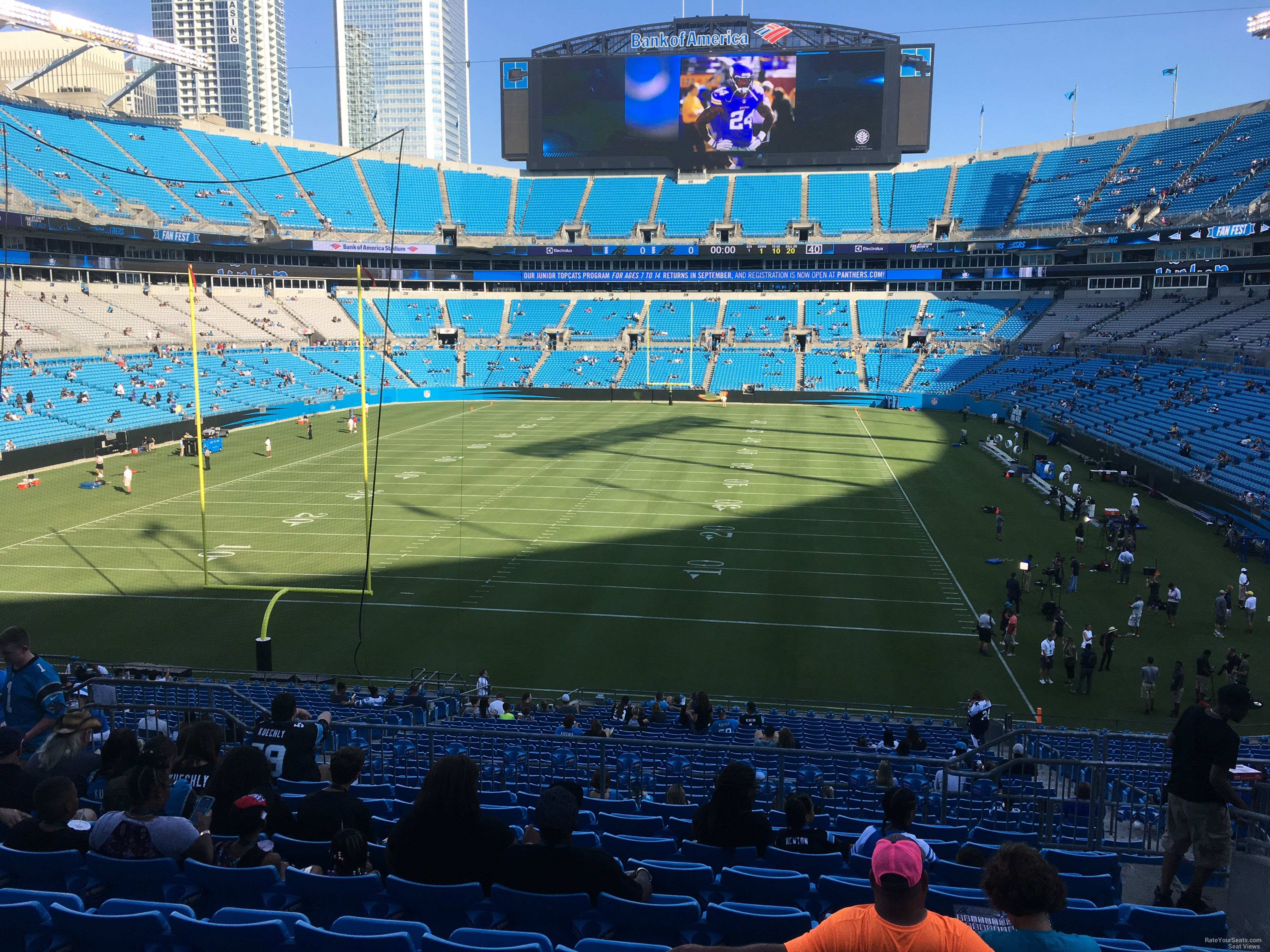 section 256, row 10 seat view  for football - bank of america stadium