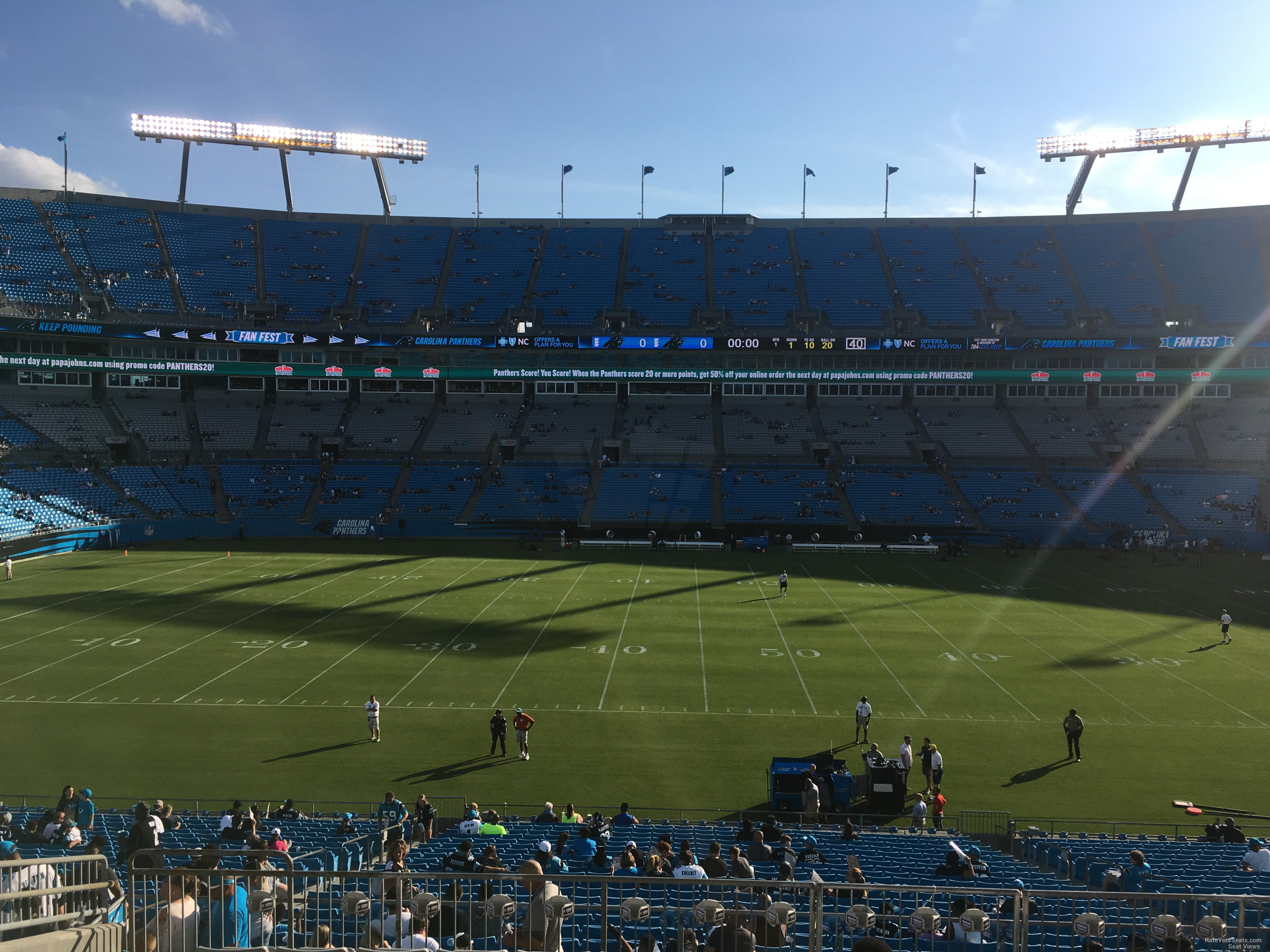 section 316, row 10 seat view  for football - bank of america stadium