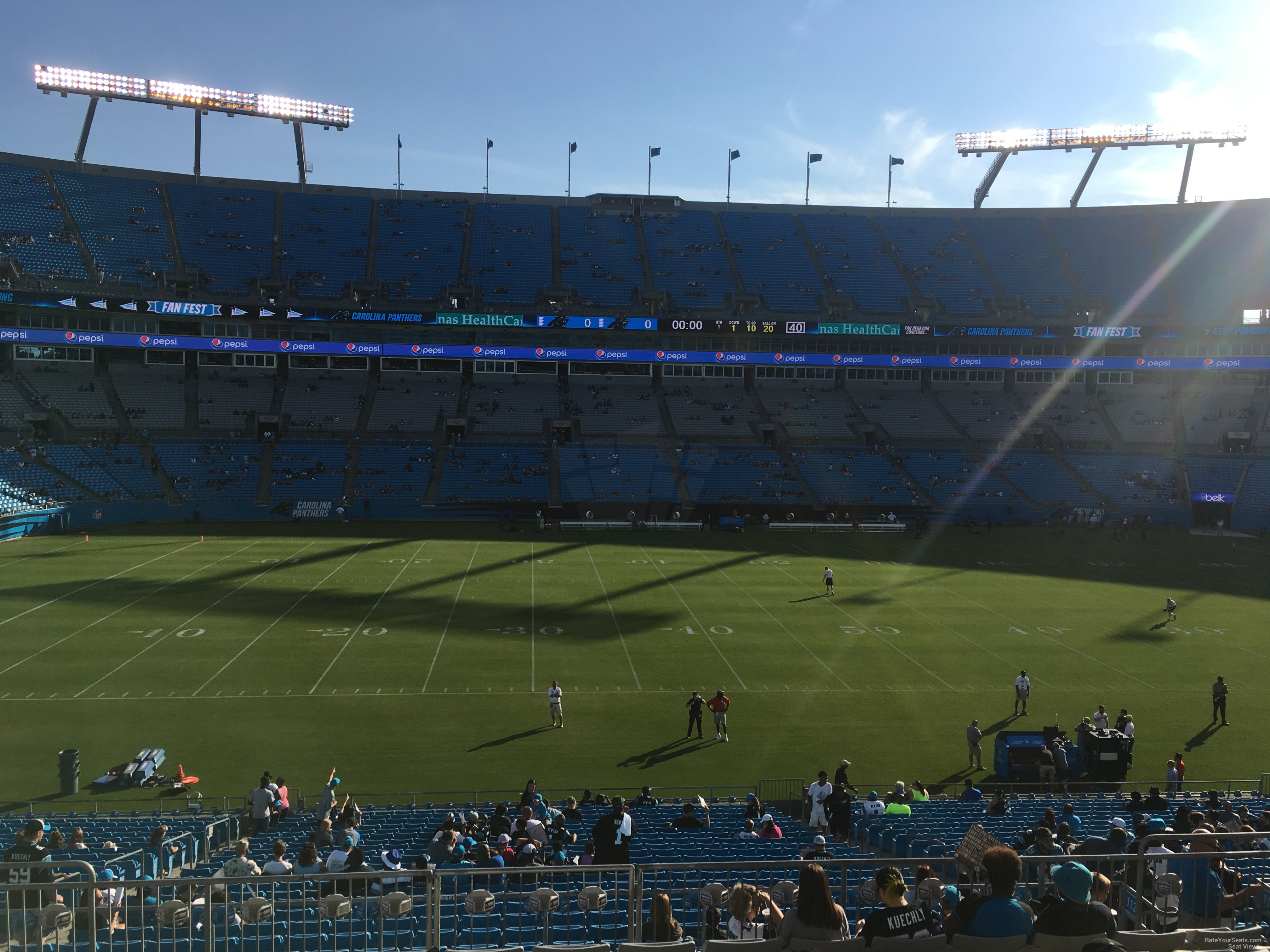 section 317, row 10 seat view  for football - bank of america stadium