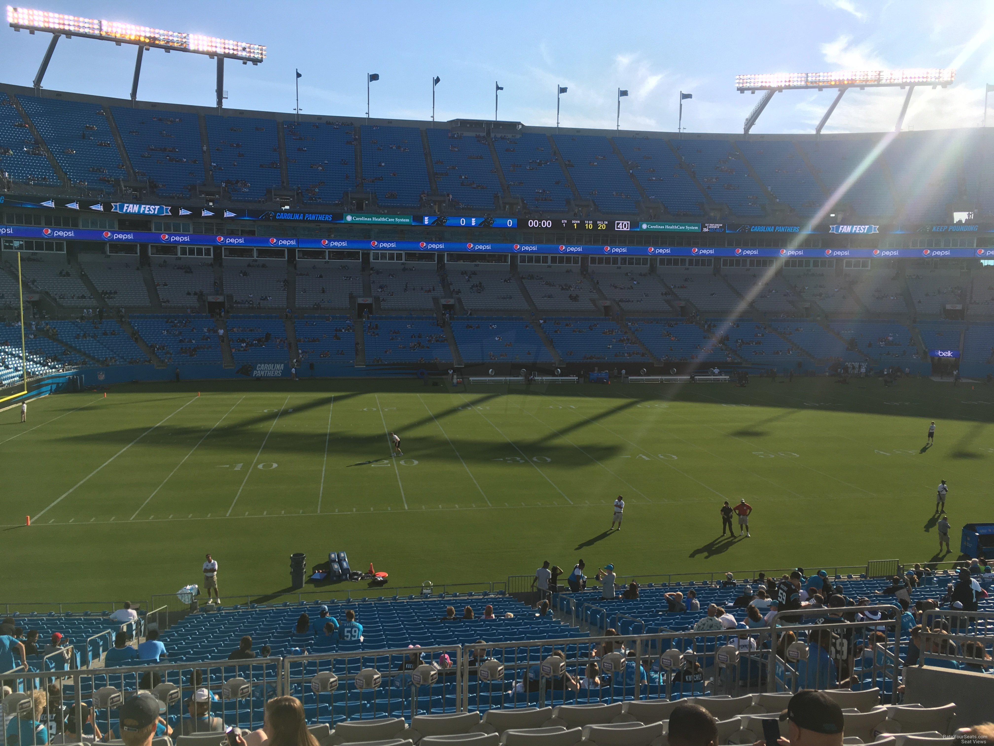 section 318, row 10 seat view  for football - bank of america stadium