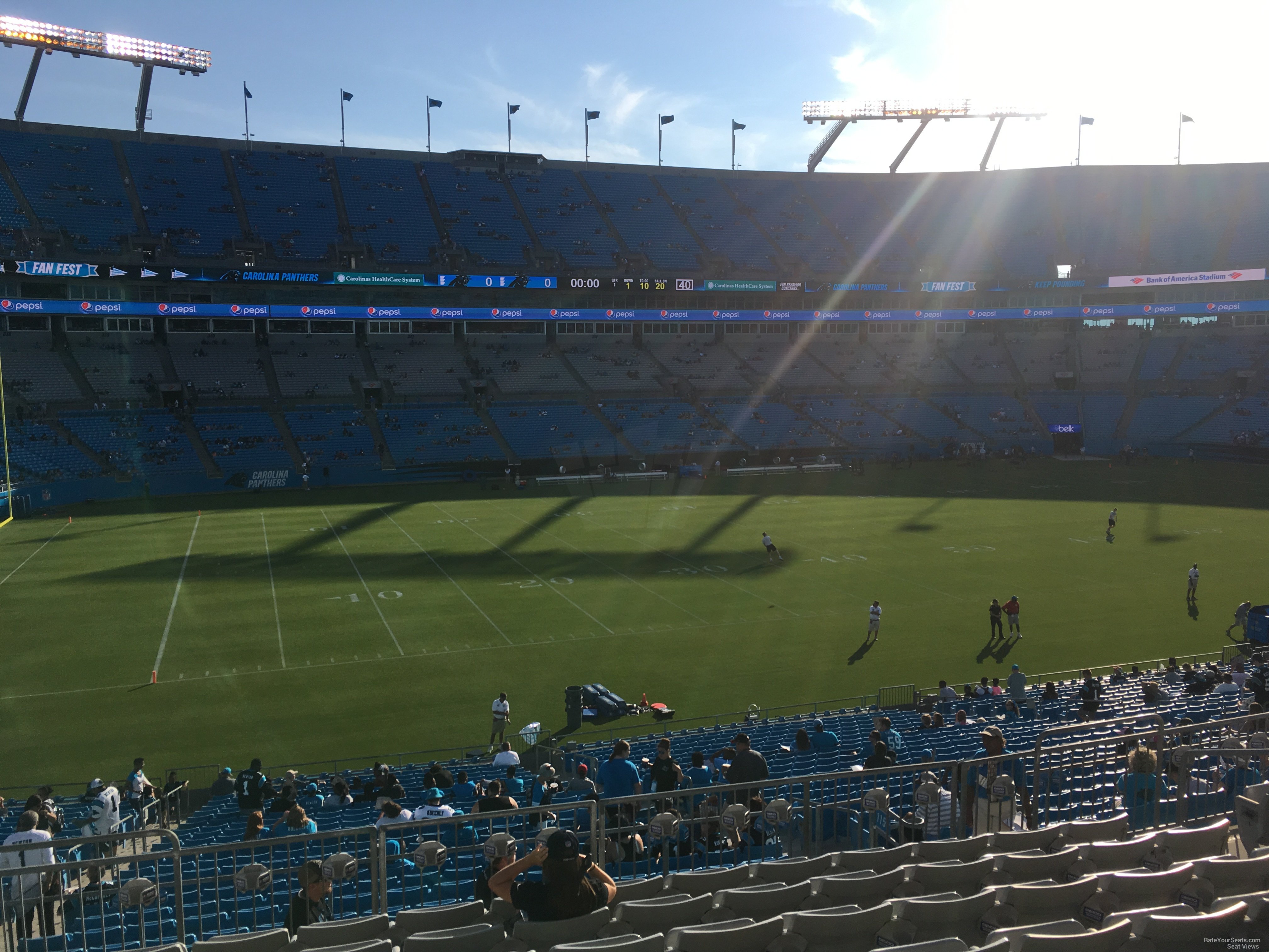 section 319, row 10 seat view  for football - bank of america stadium