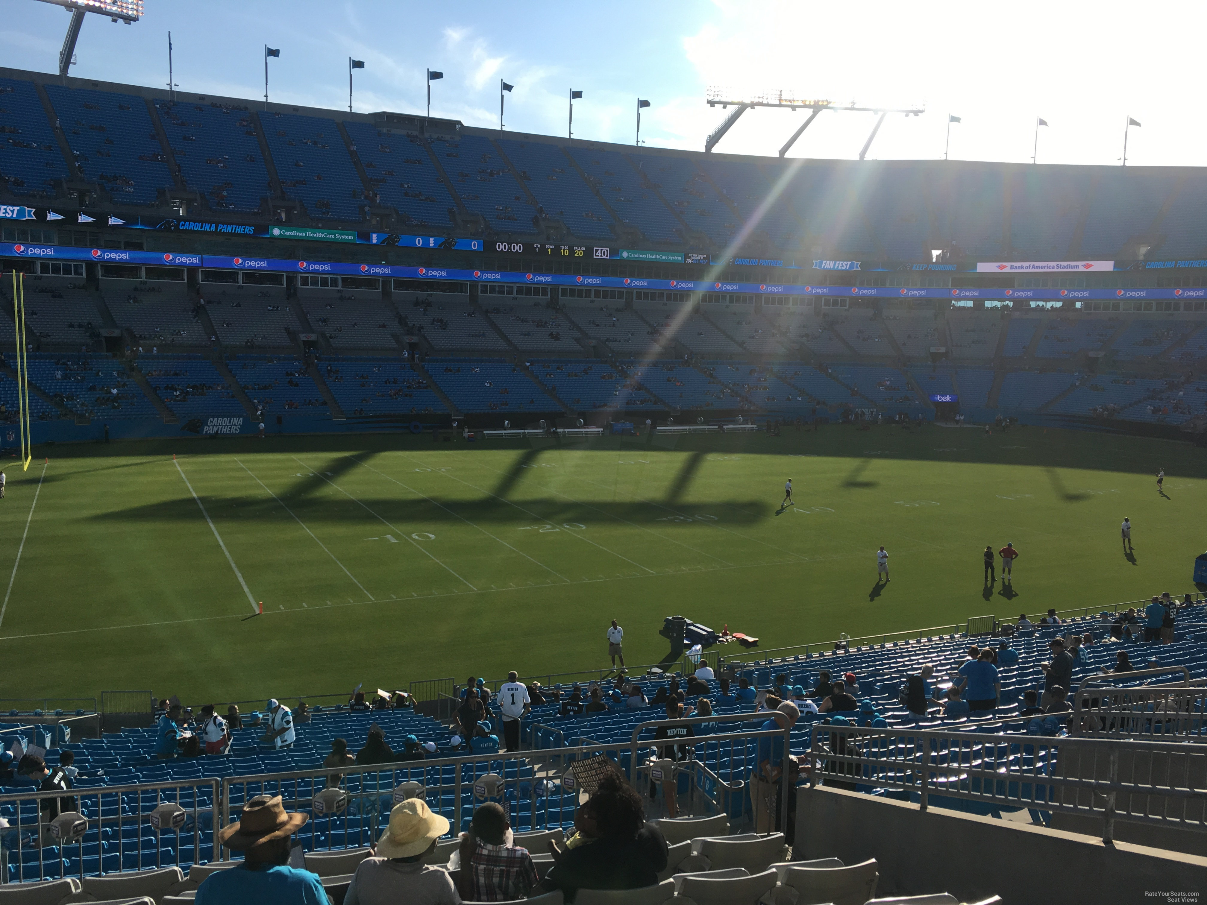 section 320, row 10 seat view  for football - bank of america stadium