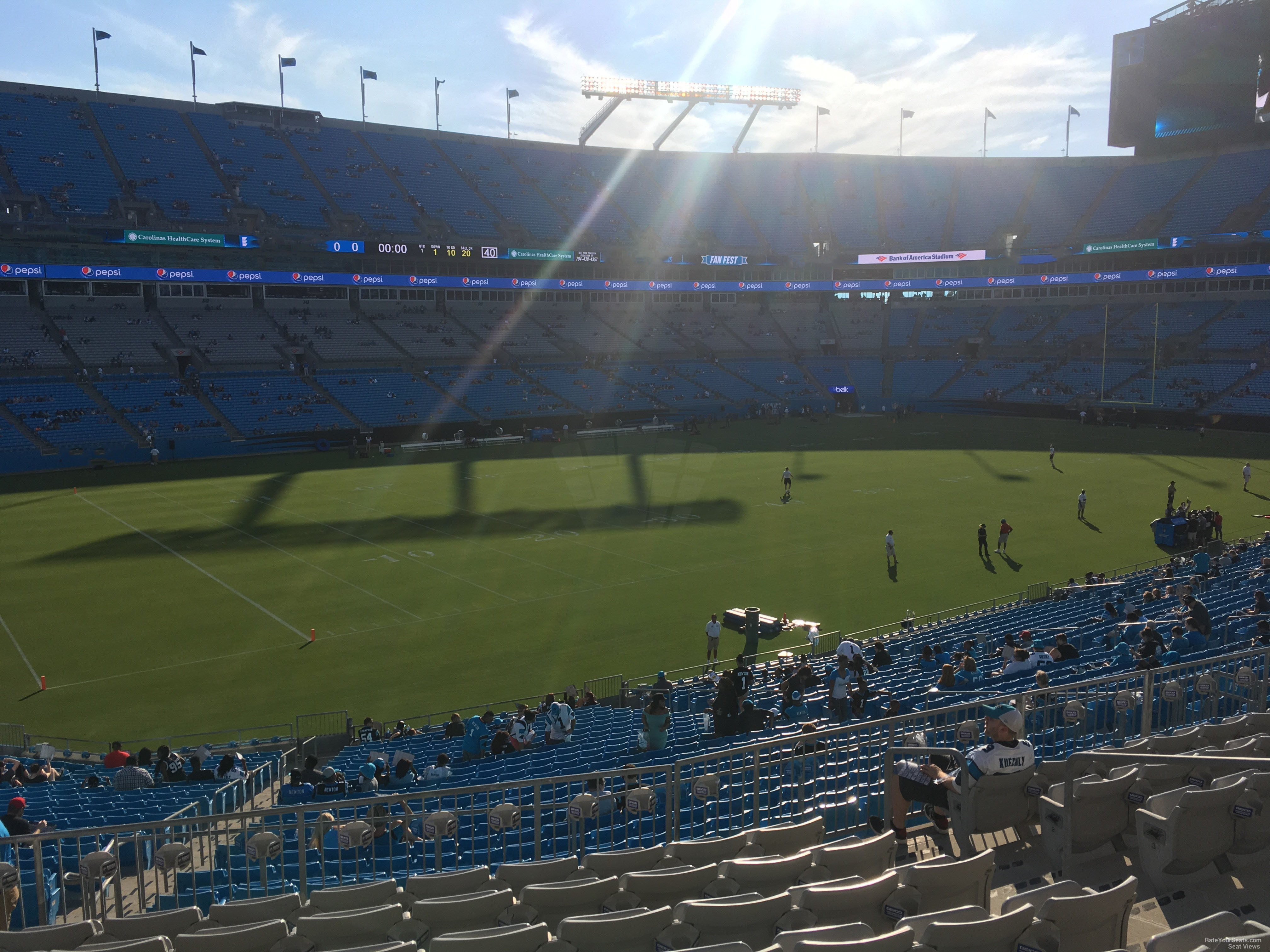 section 321, row 10 seat view  for football - bank of america stadium