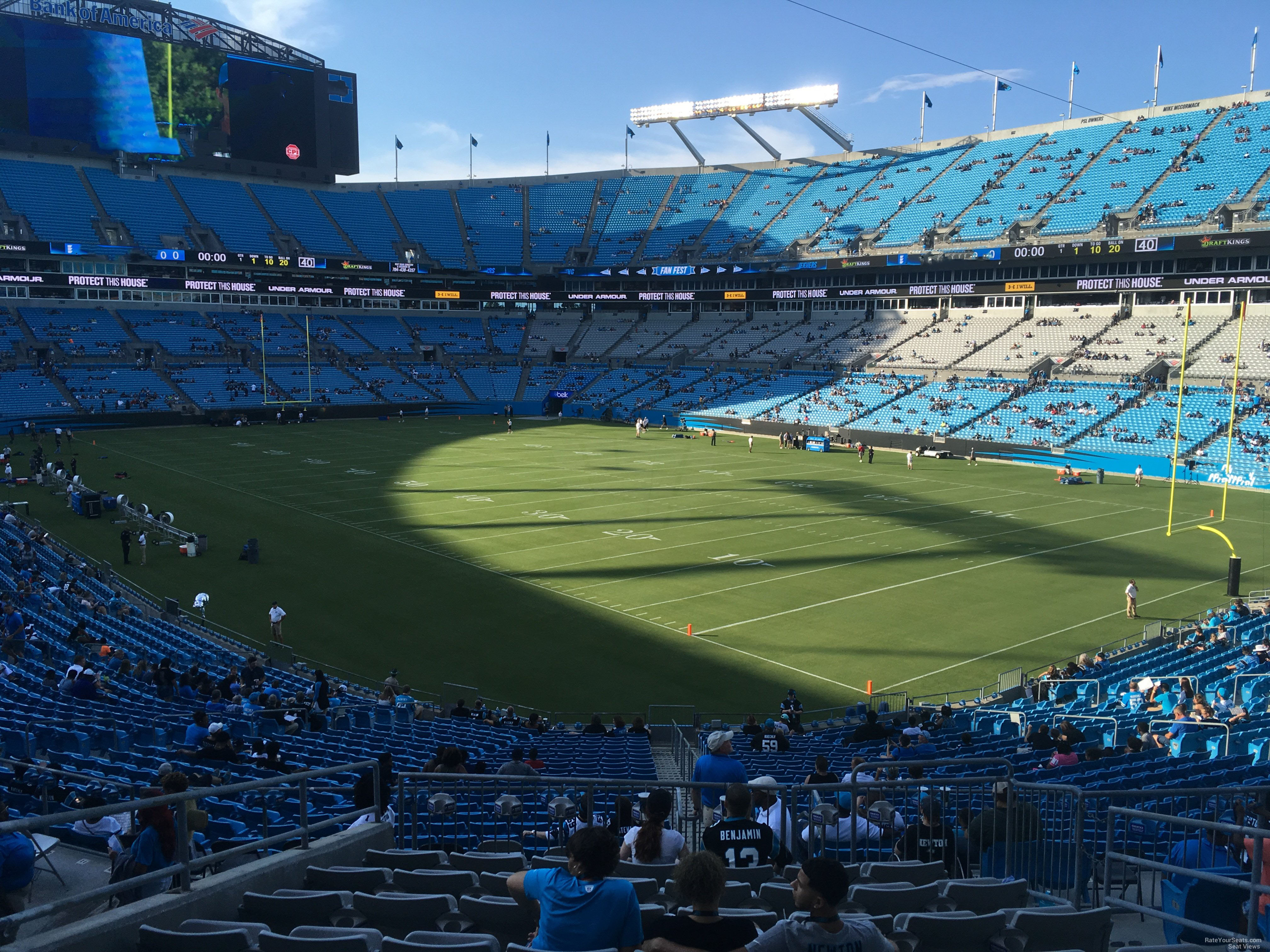 section 336, row 10 seat view  for football - bank of america stadium