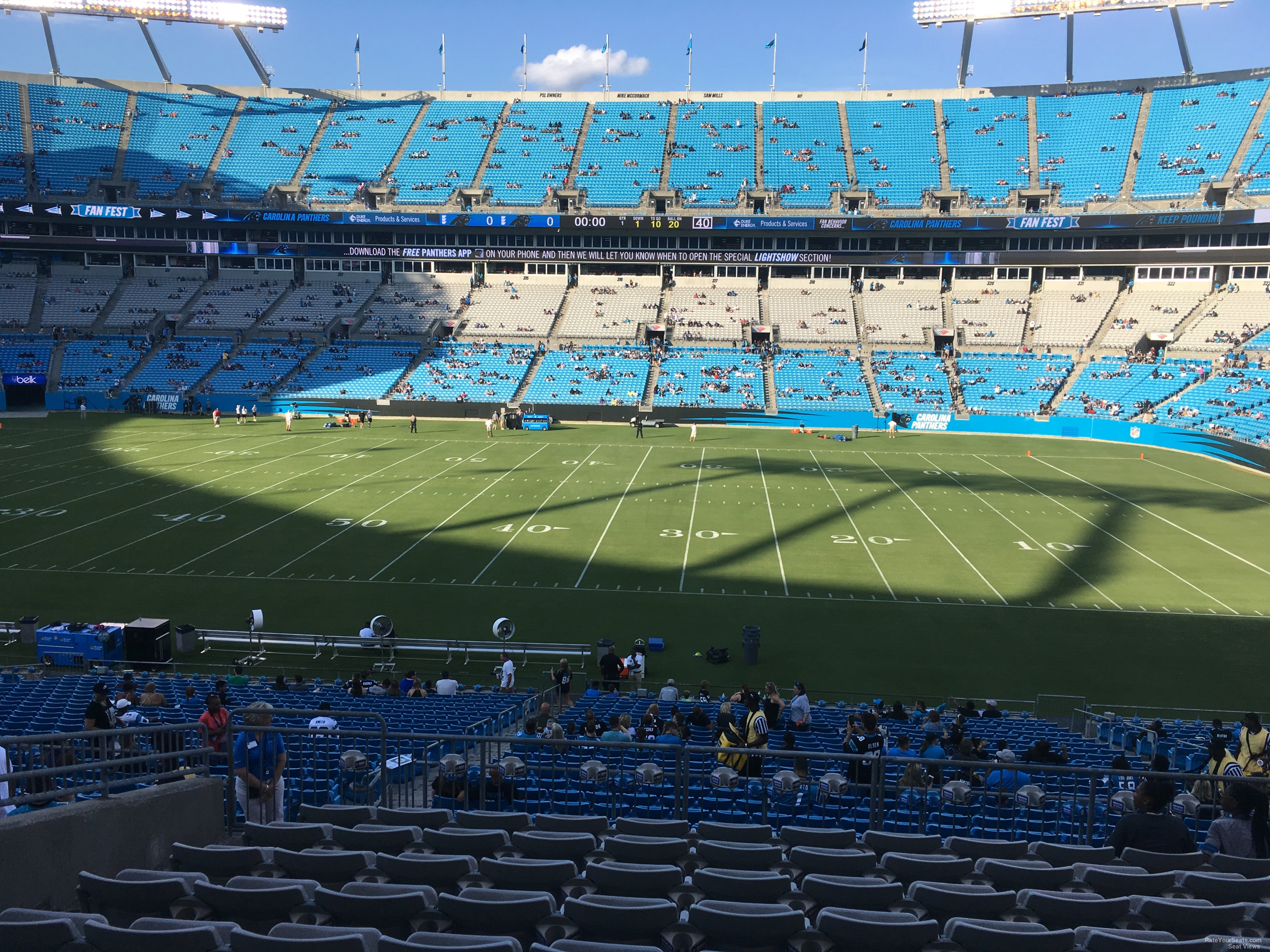 section 342, row 10 seat view  for football - bank of america stadium