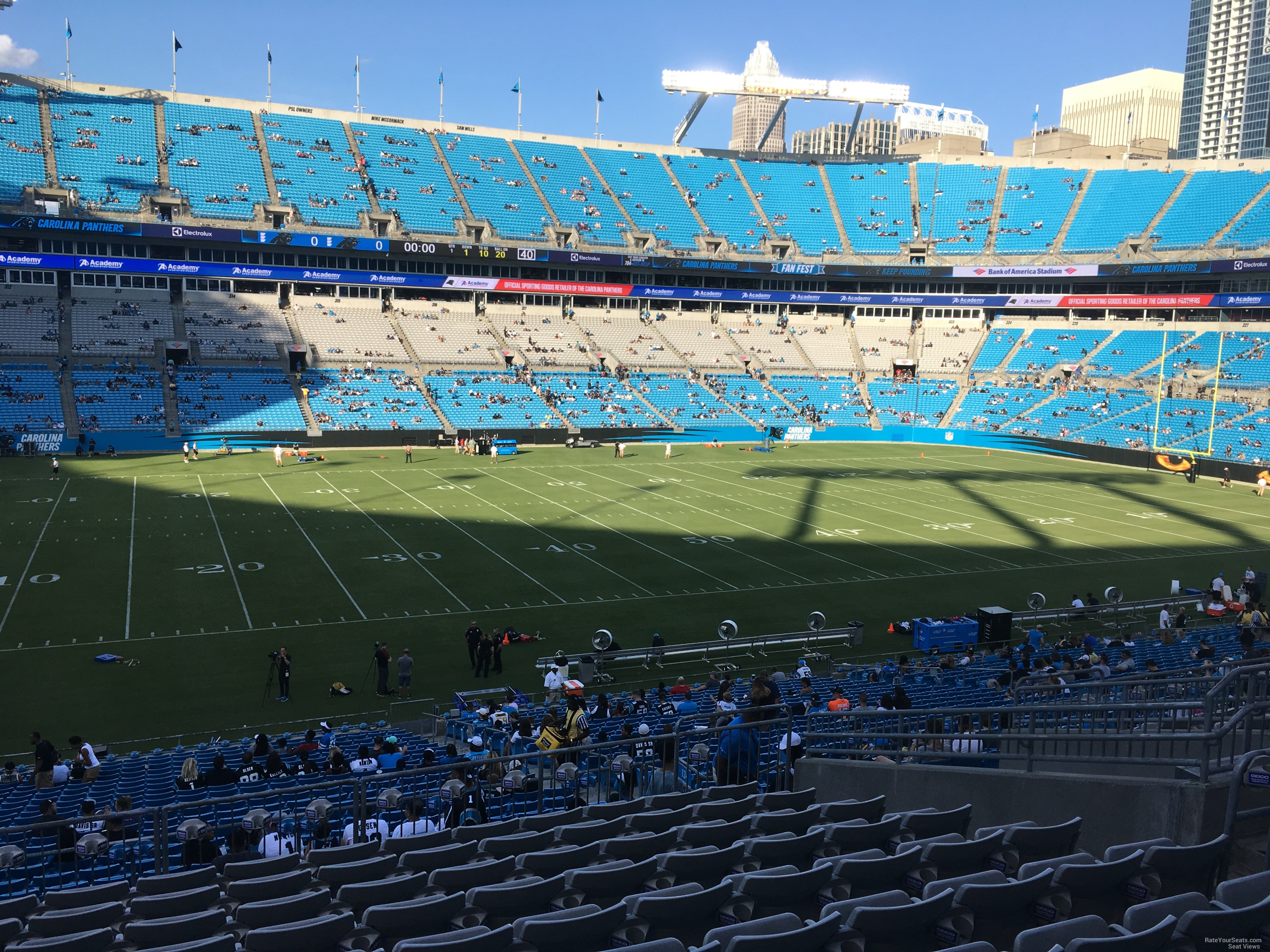 section 346, row 10 seat view  for football - bank of america stadium