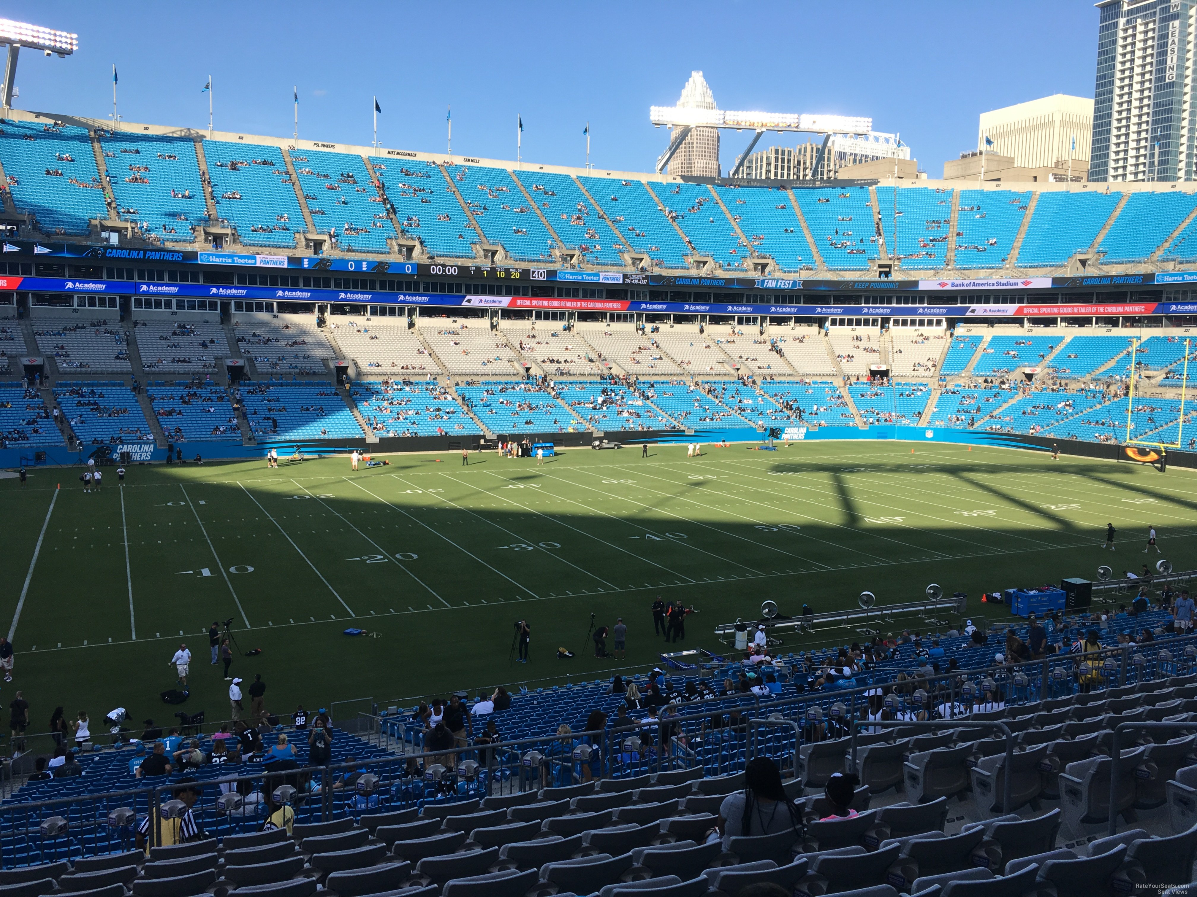 section 347, row 10 seat view  for football - bank of america stadium