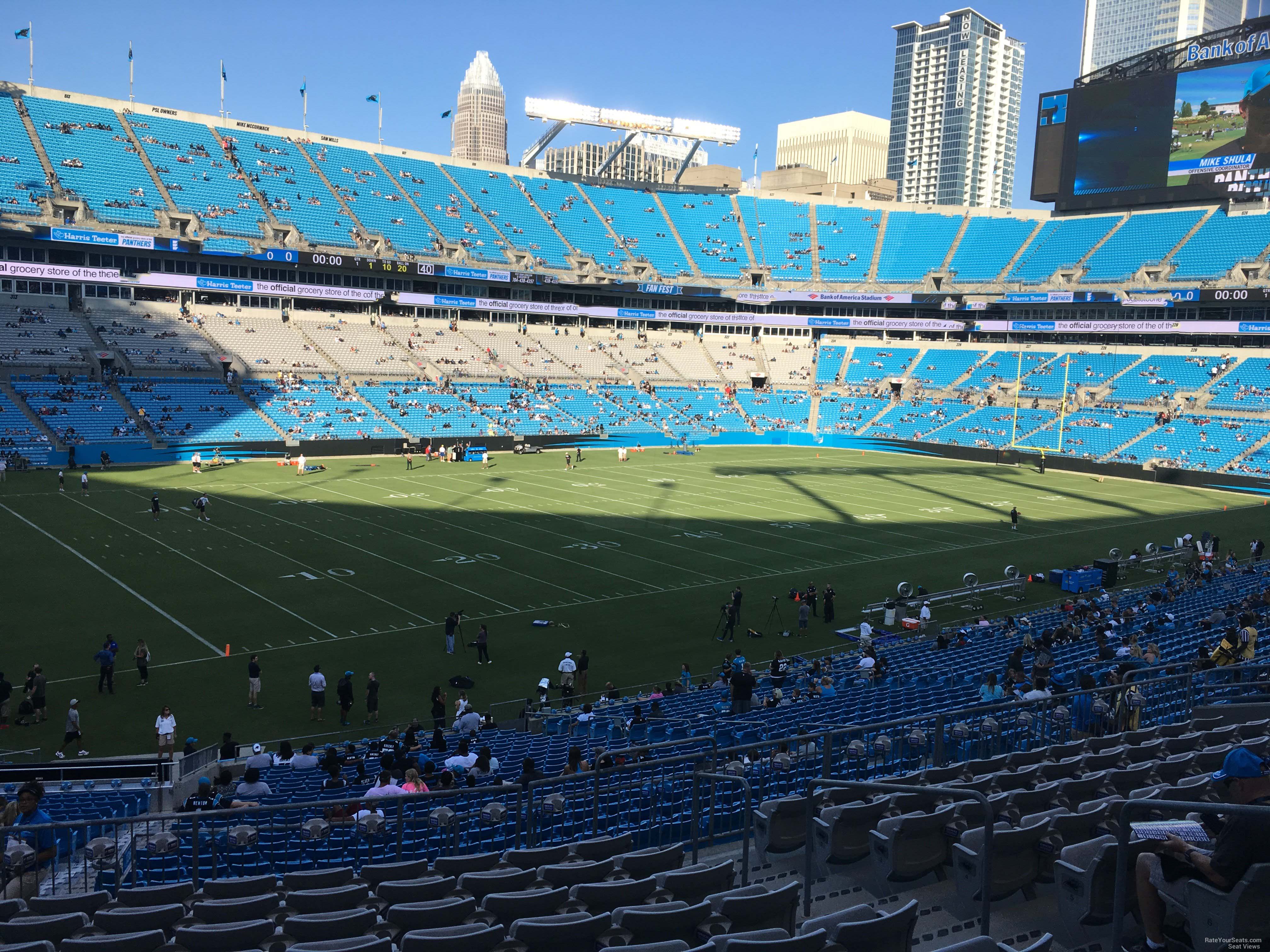 section 349, row 10 seat view  for football - bank of america stadium