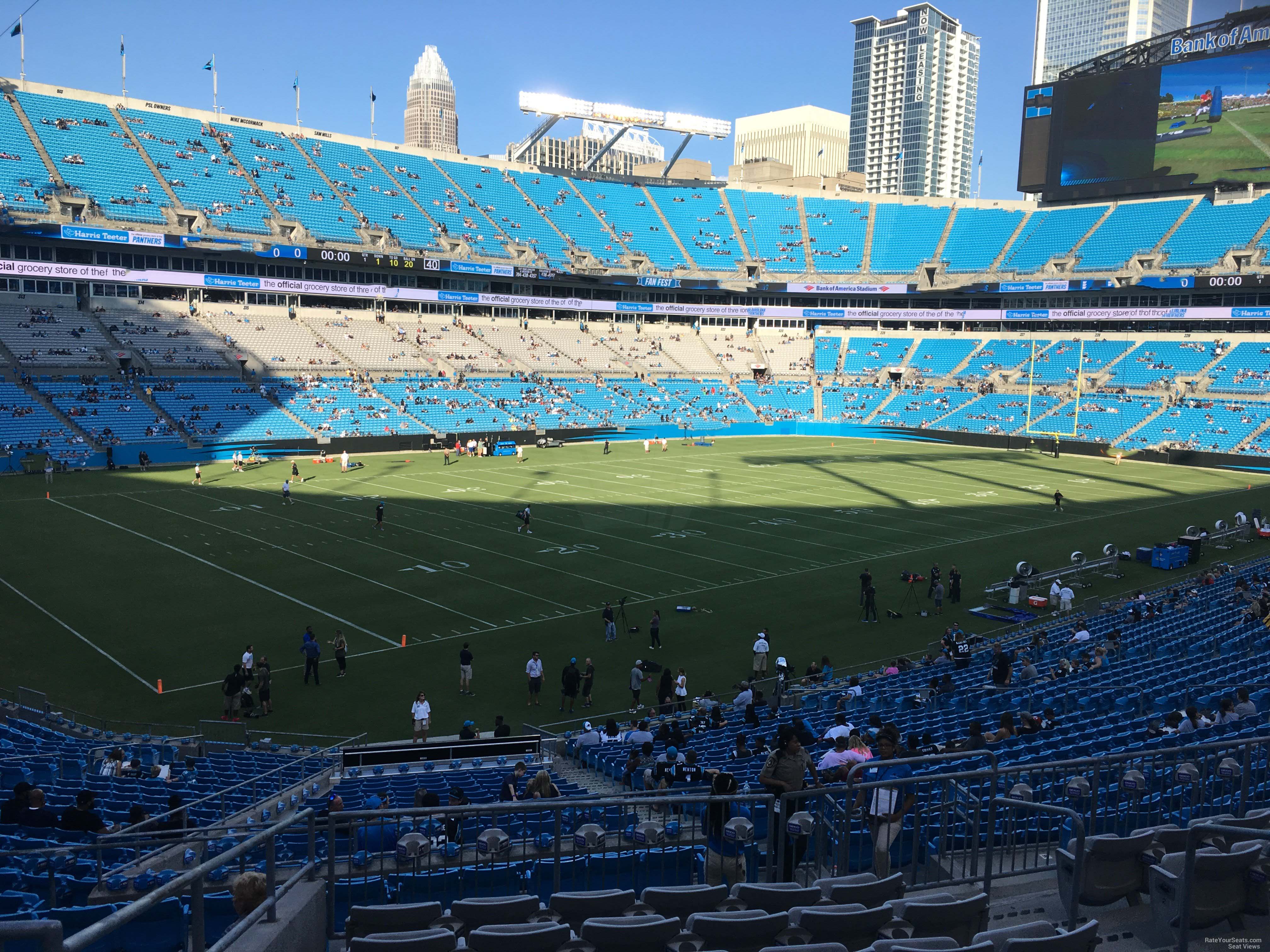section 350, row 10 seat view  for football - bank of america stadium