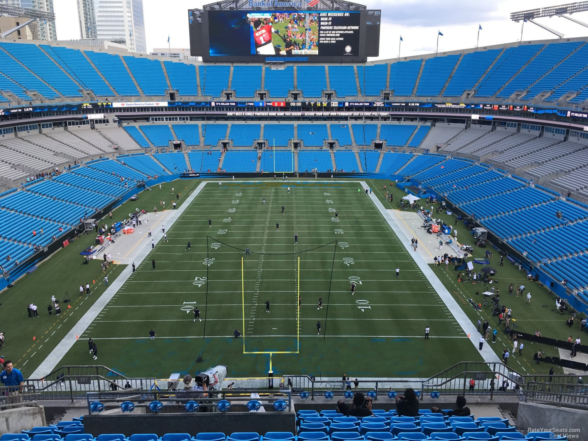section 501, row 9 seat view  for football - bank of america stadium