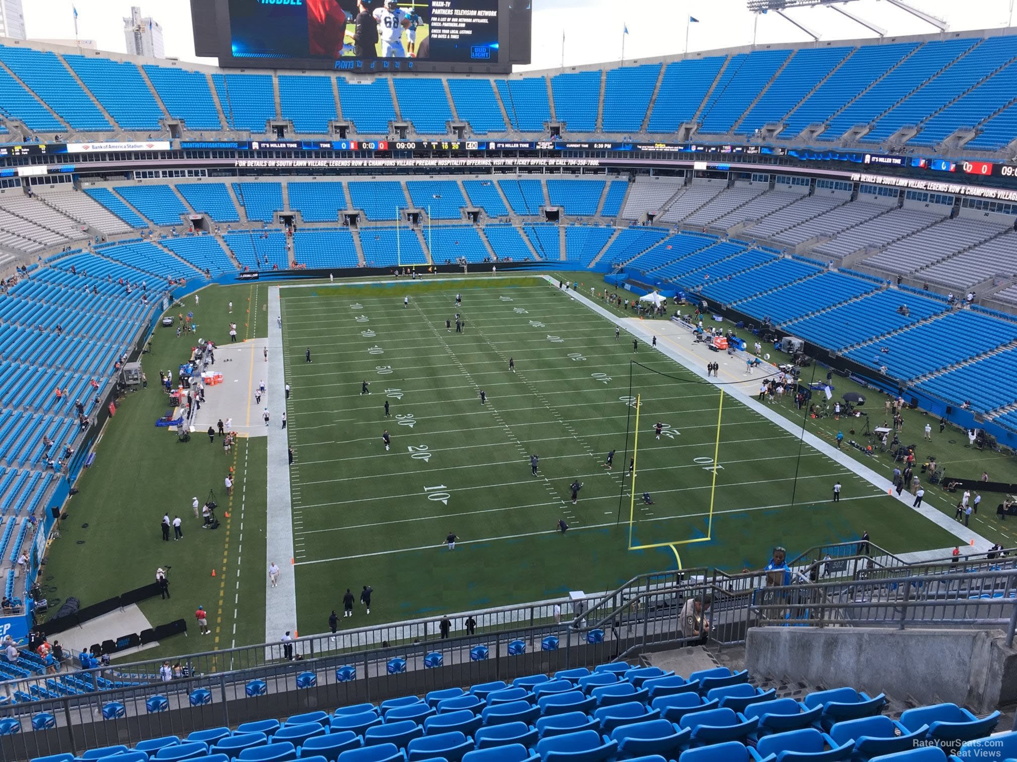 section 503, row 9 seat view  for football - bank of america stadium
