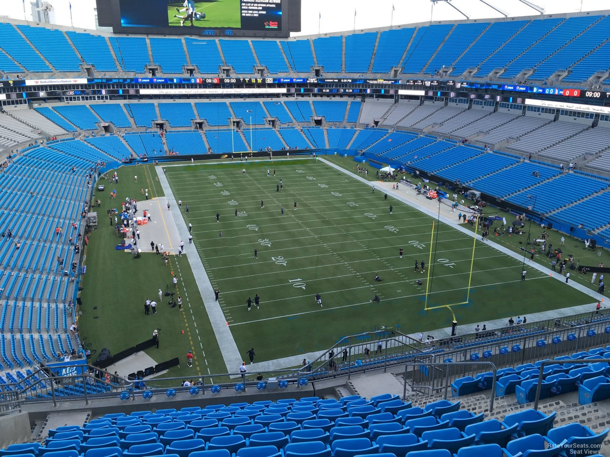 section 504, row 9 seat view  for football - bank of america stadium