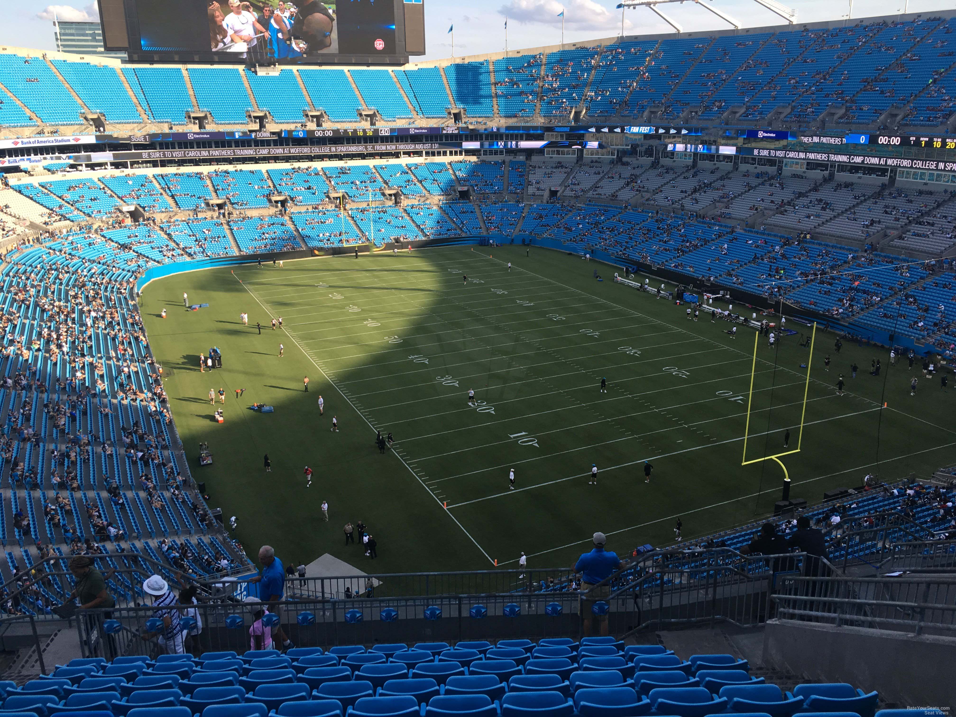 section 505, row 9 seat view  for football - bank of america stadium
