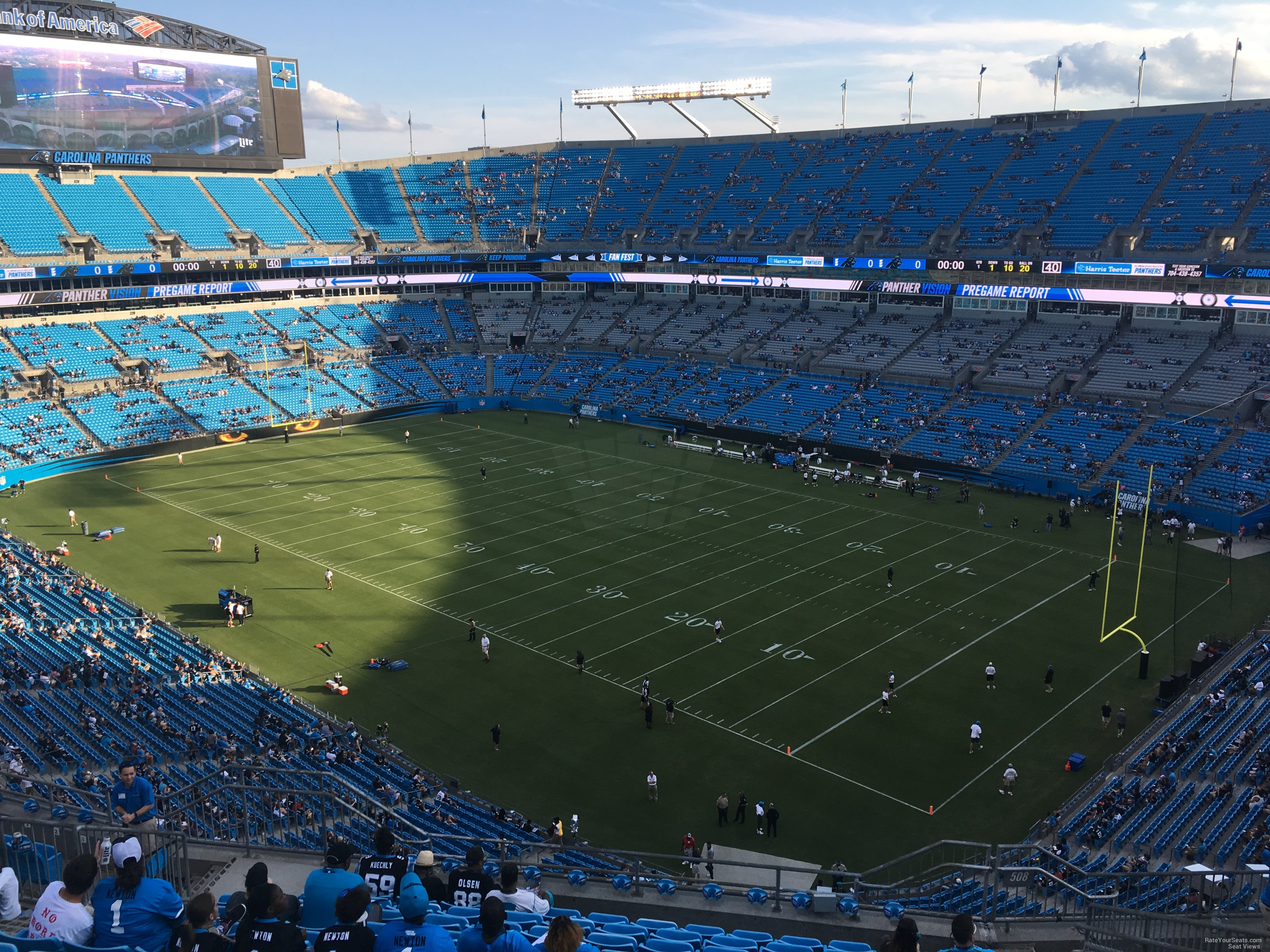 section 508, row 9 seat view  for football - bank of america stadium
