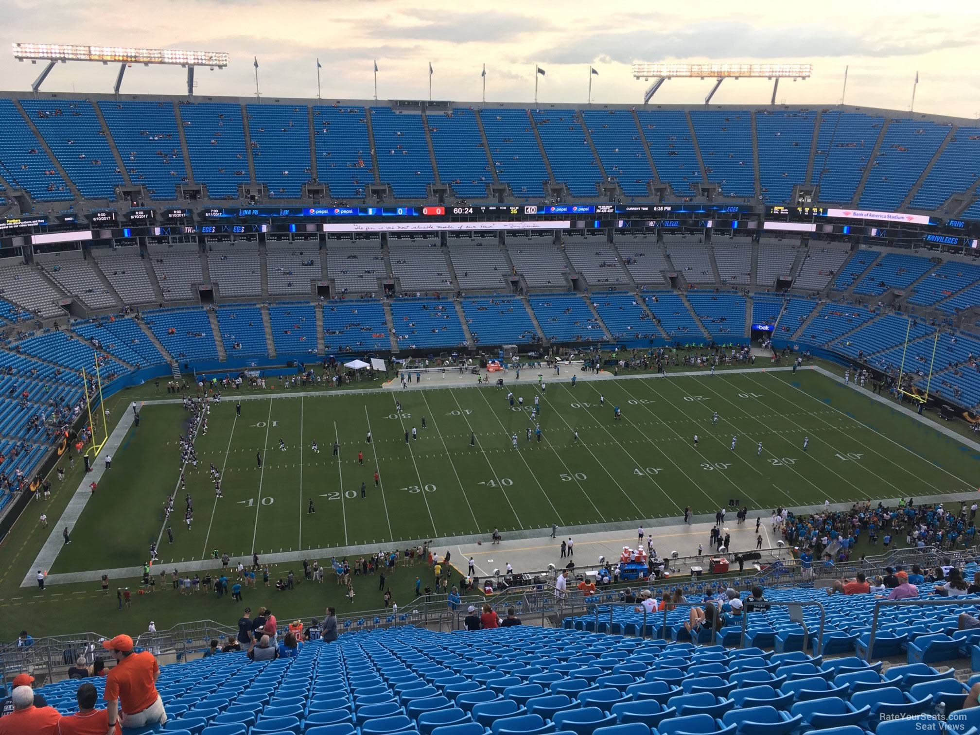 section 517, row 29 seat view  for football - bank of america stadium