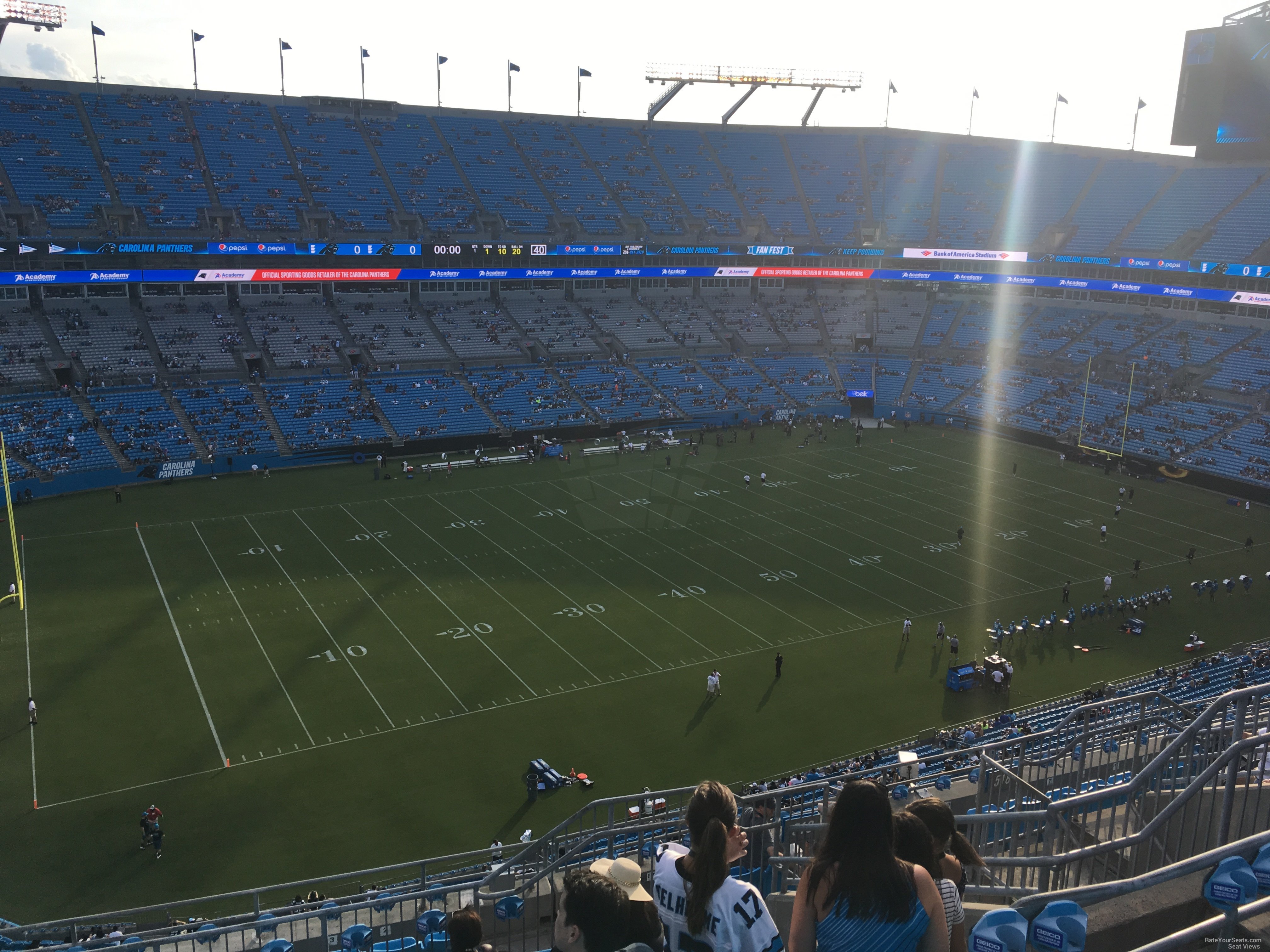section 519, row 9 seat view  for football - bank of america stadium