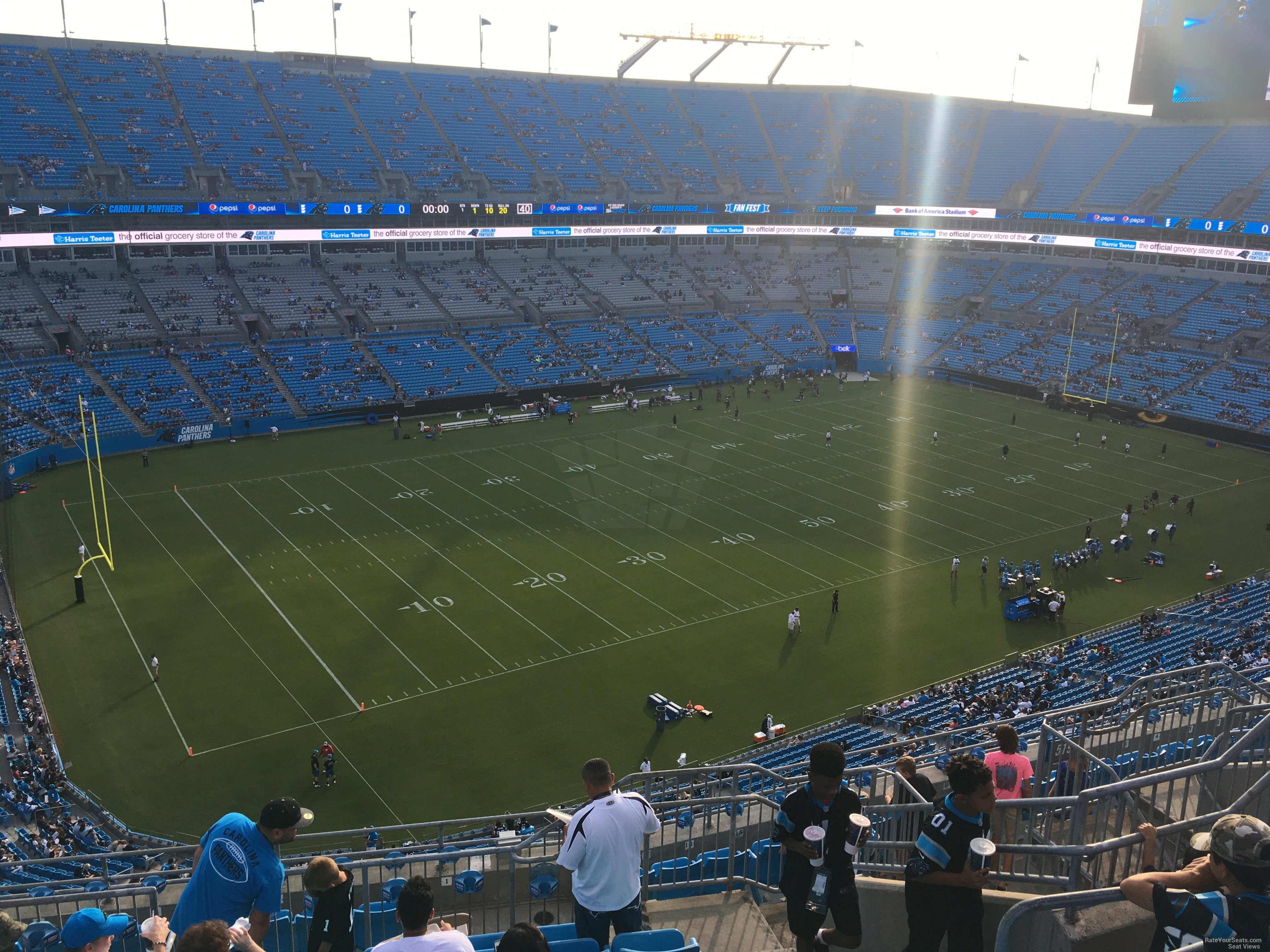 section 520, row 9 seat view  for football - bank of america stadium