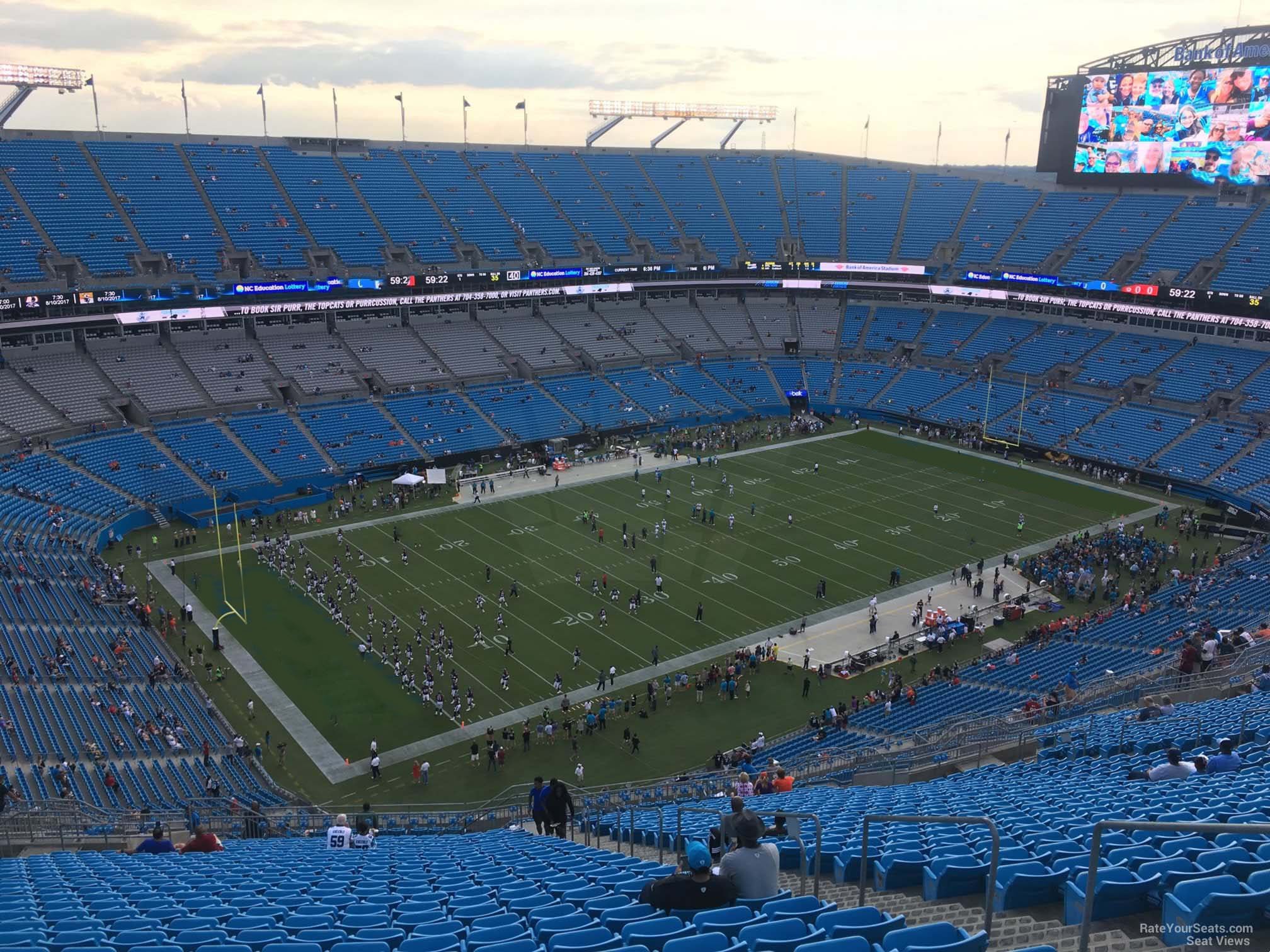 section 521, row 29 seat view  for football - bank of america stadium