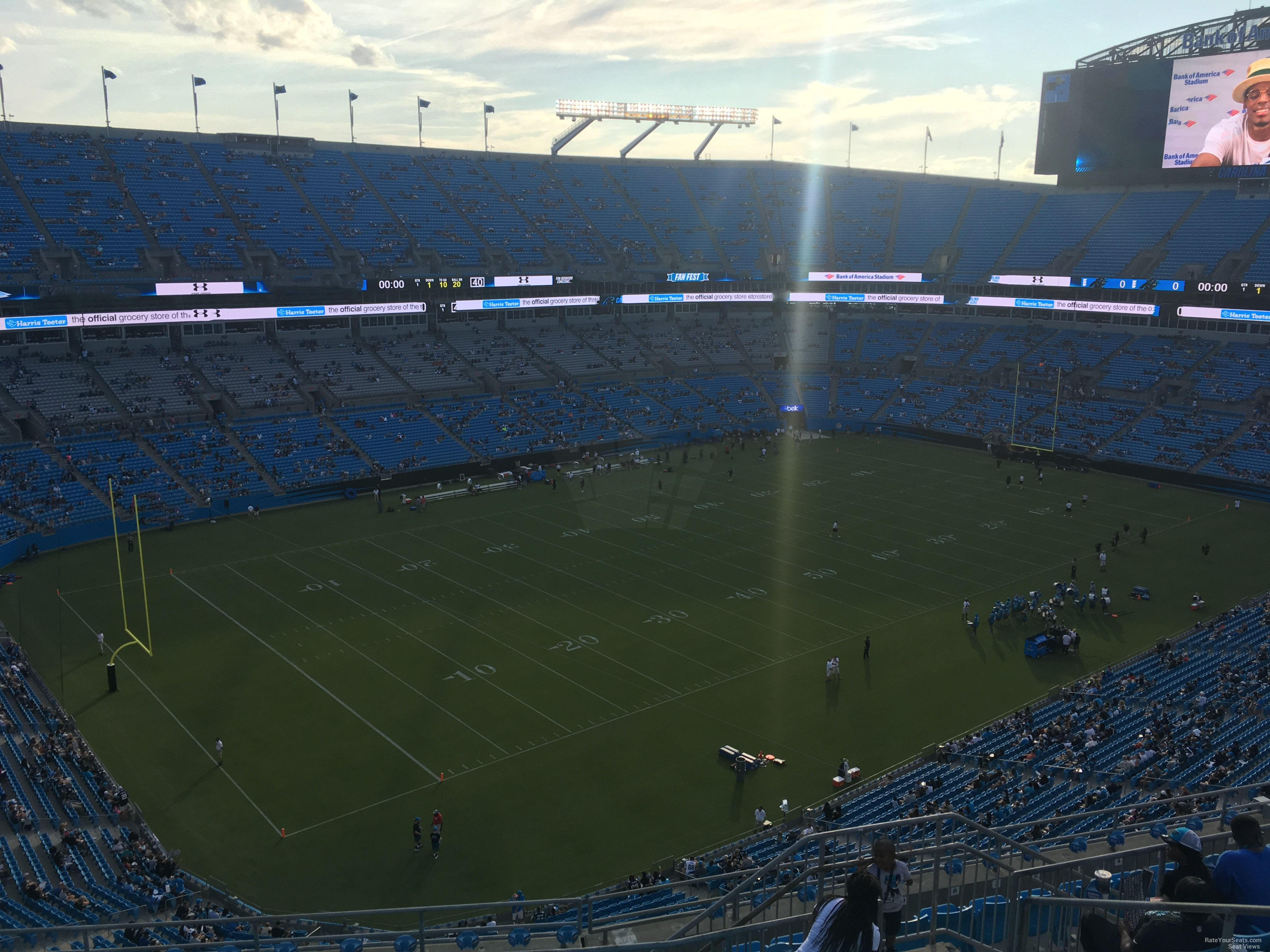 section 521, row 9 seat view  for football - bank of america stadium
