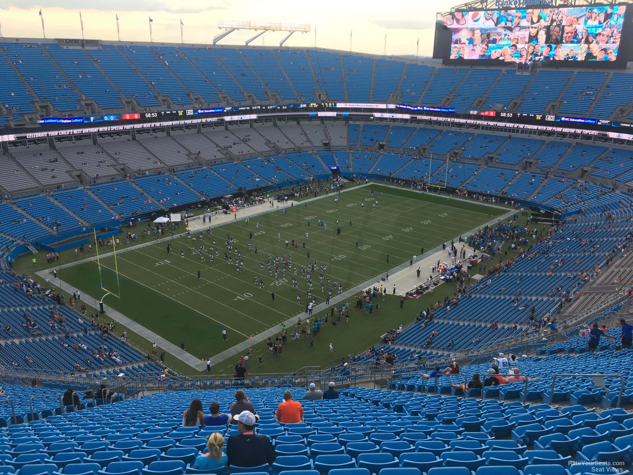 section 522, row 29 seat view  for football - bank of america stadium
