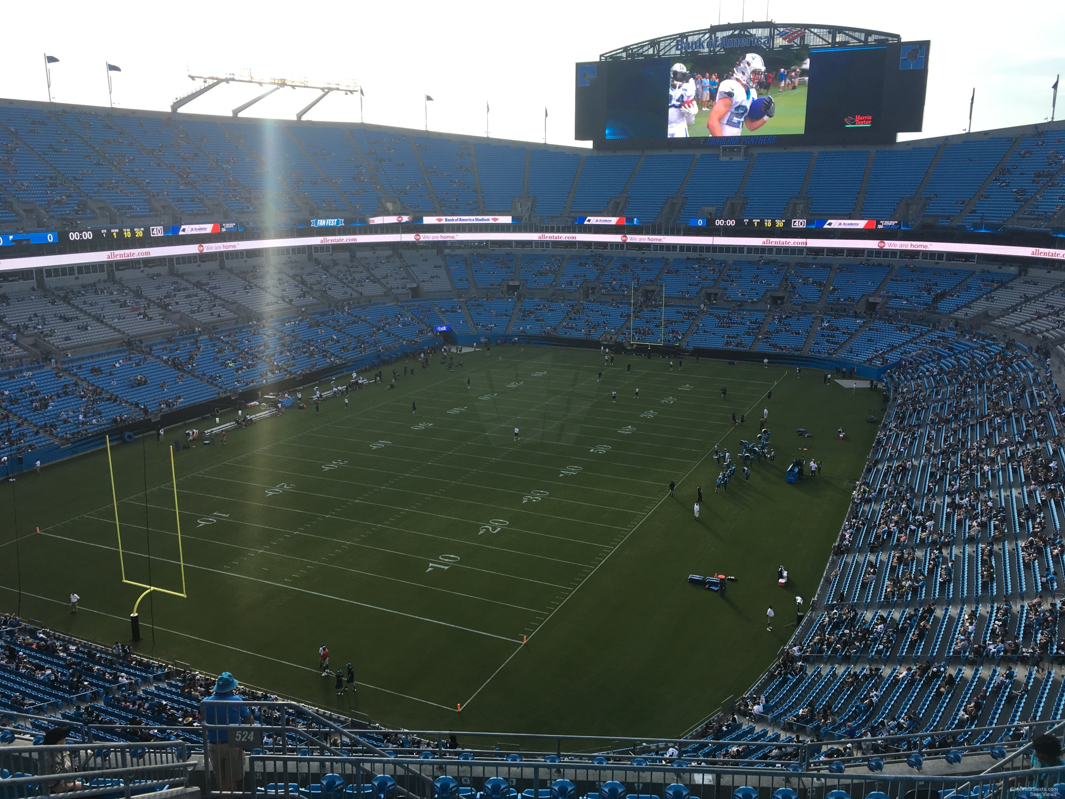 section 524, row 9 seat view  for football - bank of america stadium