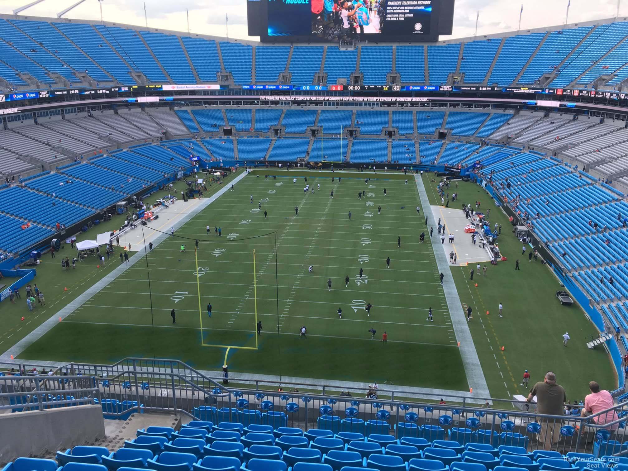 section 527, row 9 seat view  for football - bank of america stadium