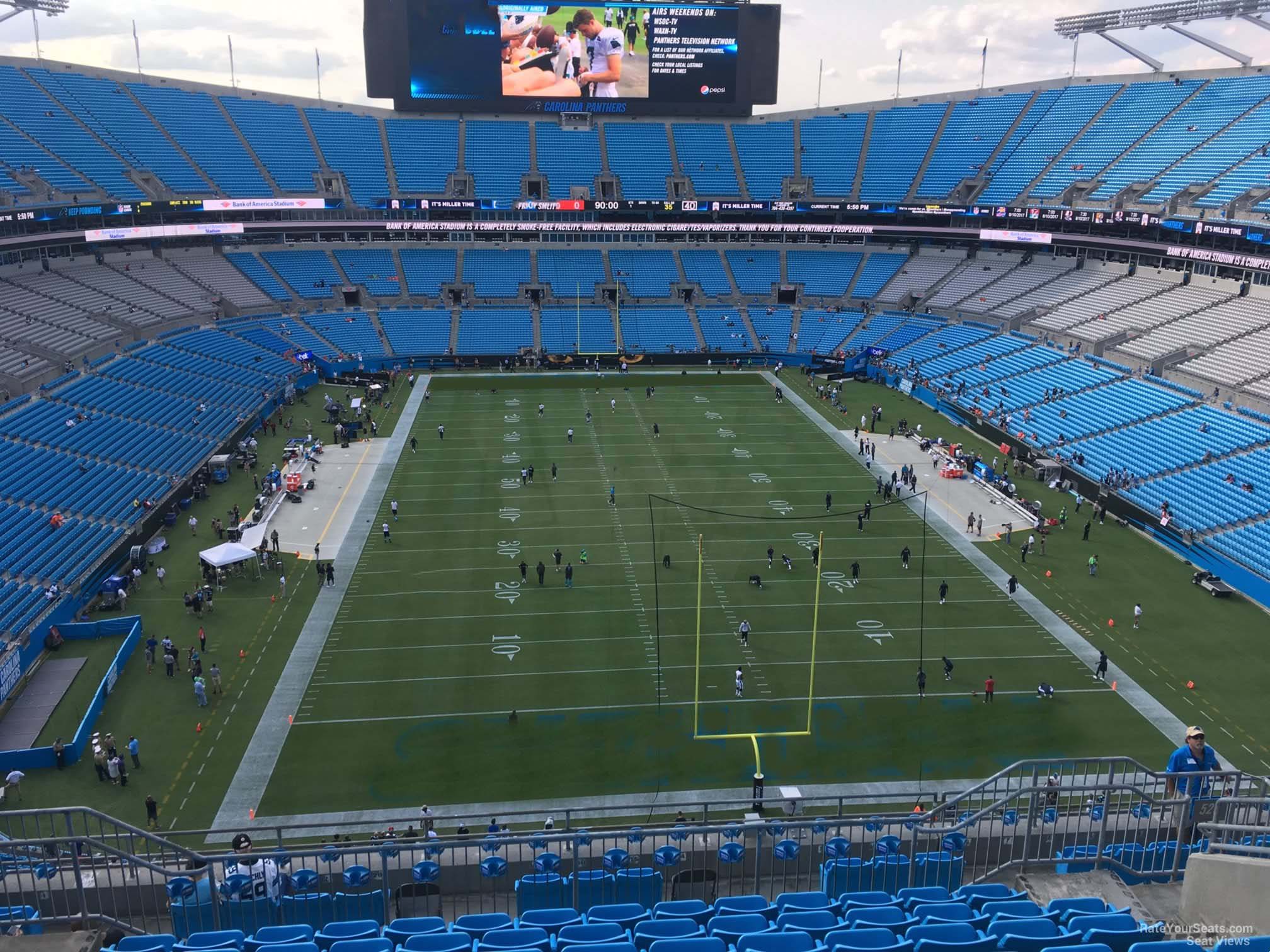 section 529, row 9 seat view  for football - bank of america stadium