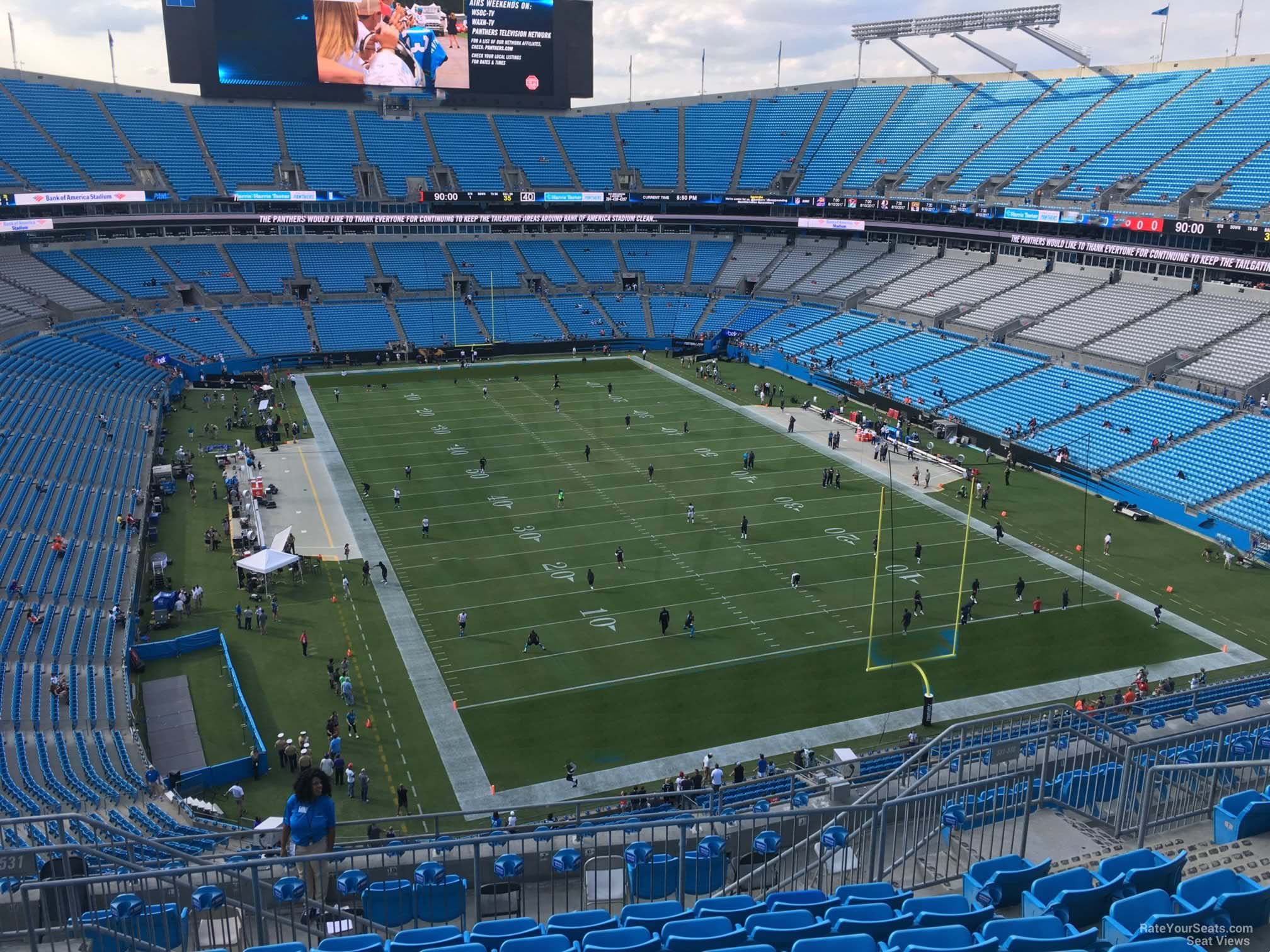 section 531, row 9 seat view  for football - bank of america stadium
