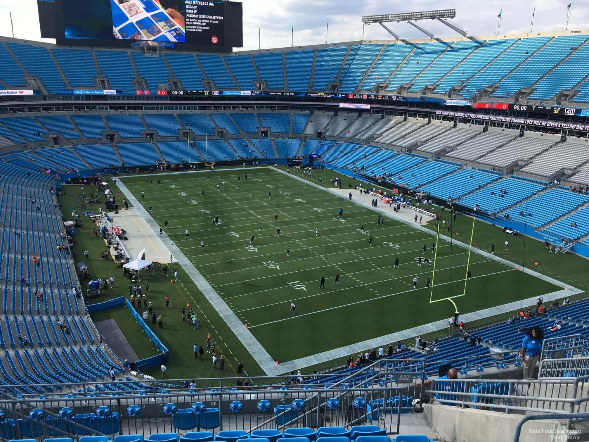 section 532, row 9 seat view  for football - bank of america stadium