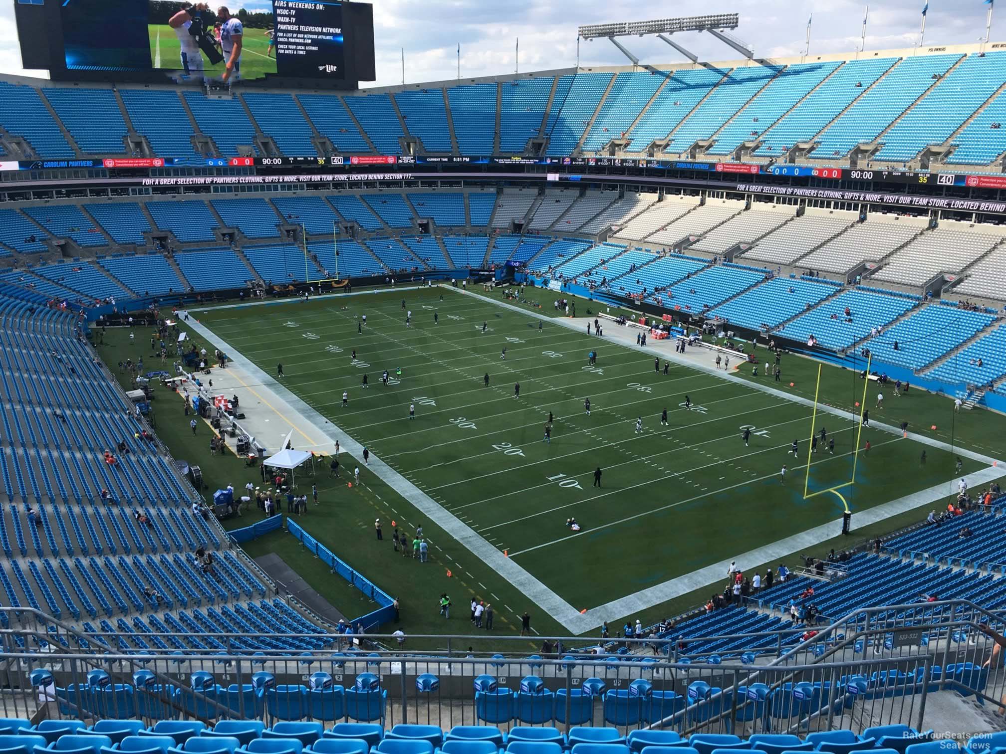section 533, row 9 seat view  for football - bank of america stadium