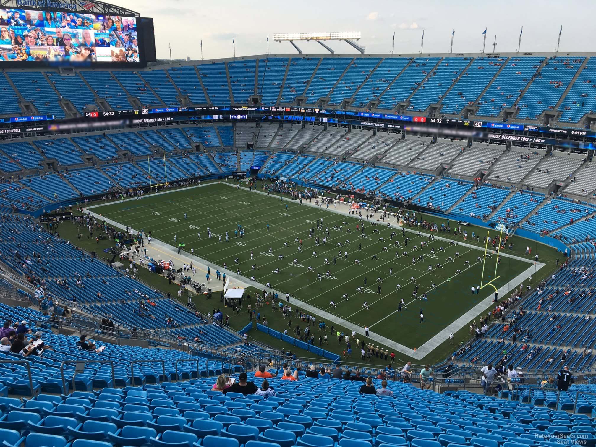 section 535, row 29 seat view  for football - bank of america stadium