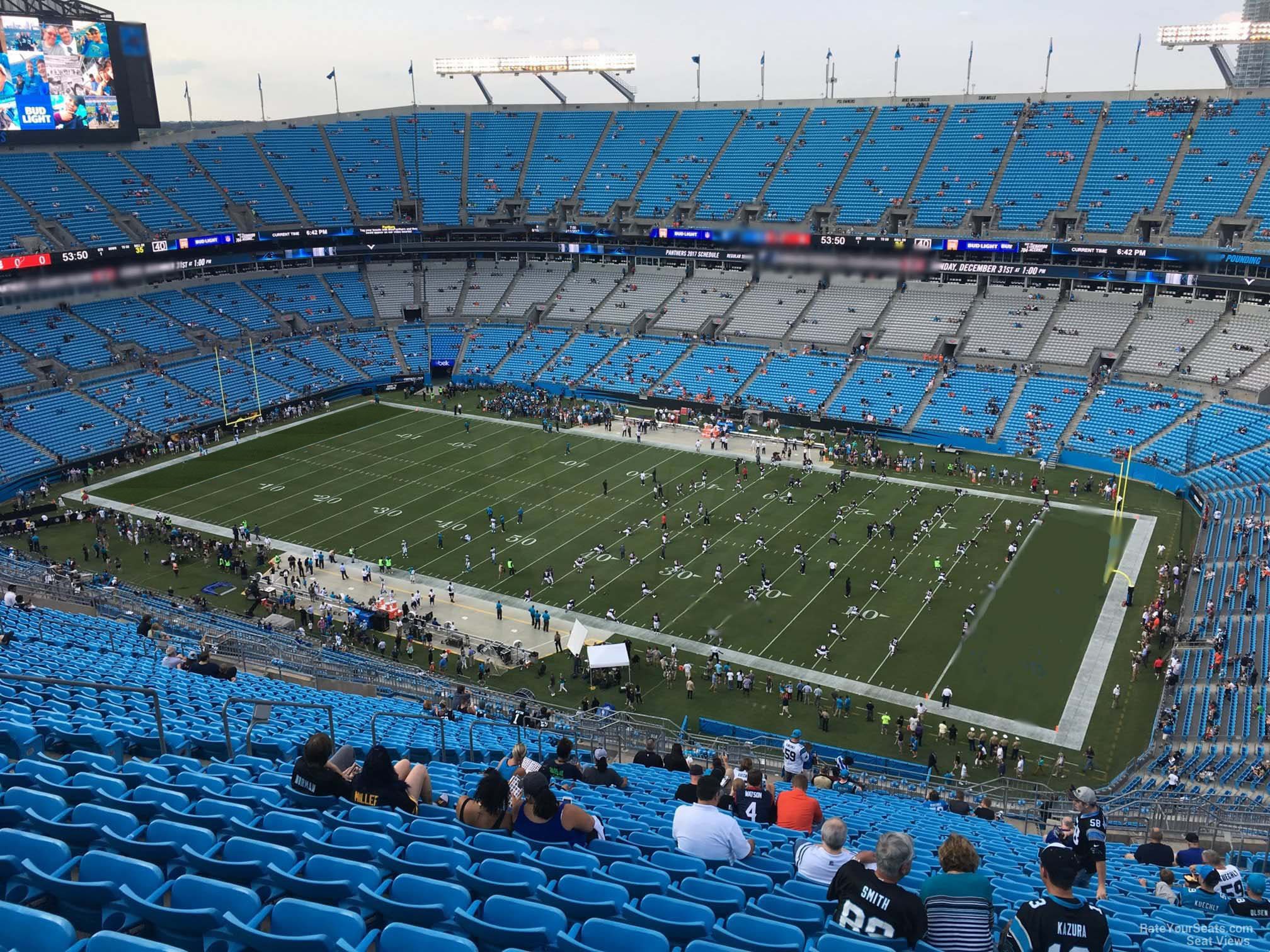 section 537, row 29 seat view  for football - bank of america stadium