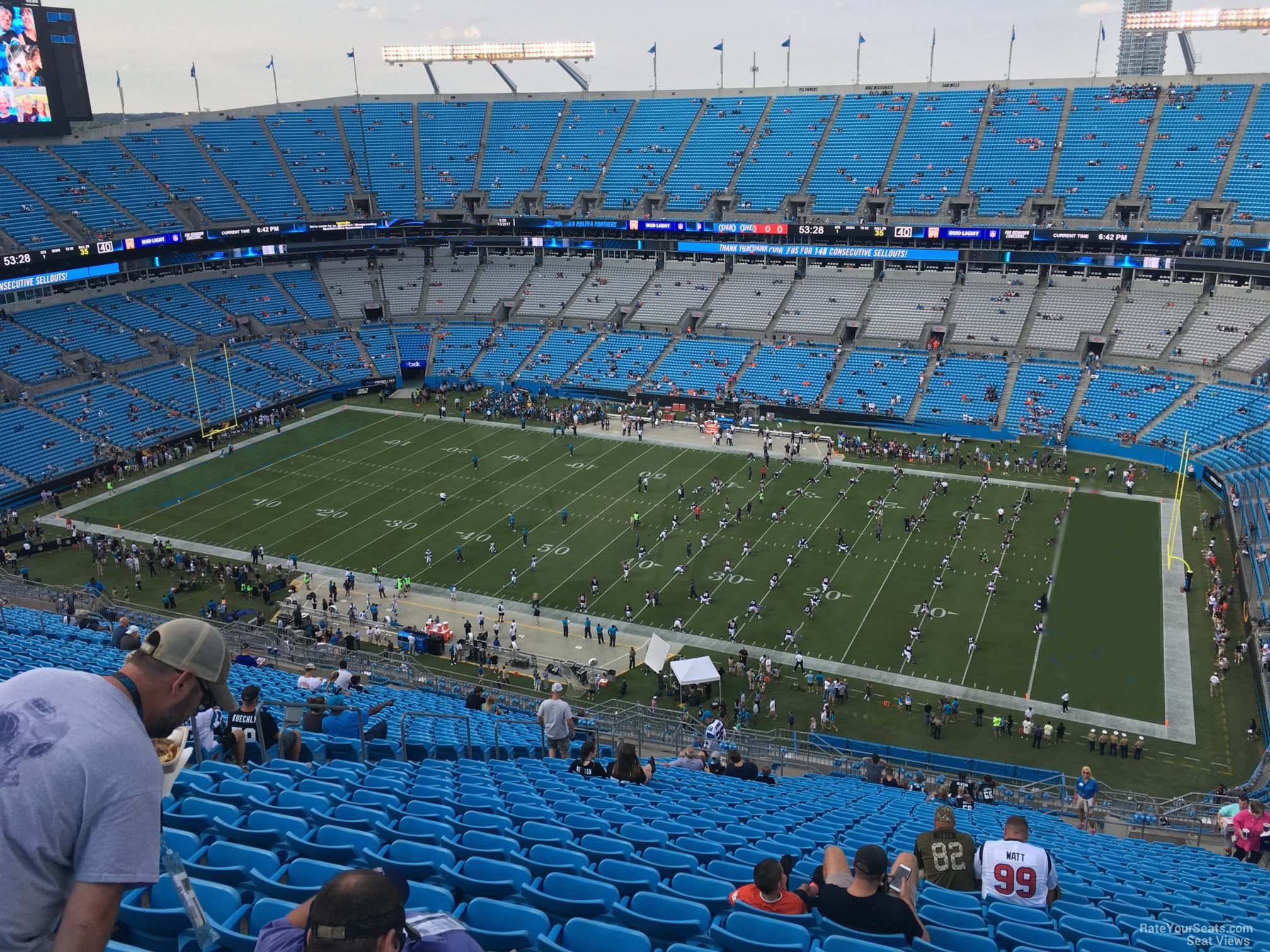 section 538, row 29 seat view  for football - bank of america stadium