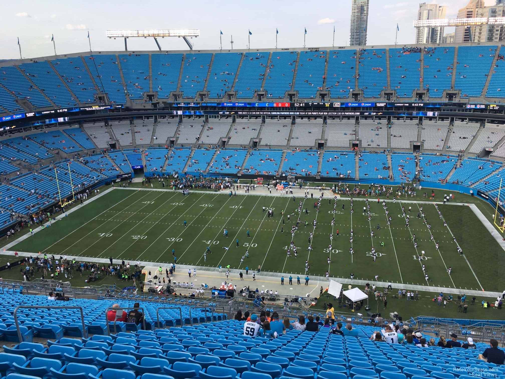 section 540, row 29 seat view  for football - bank of america stadium