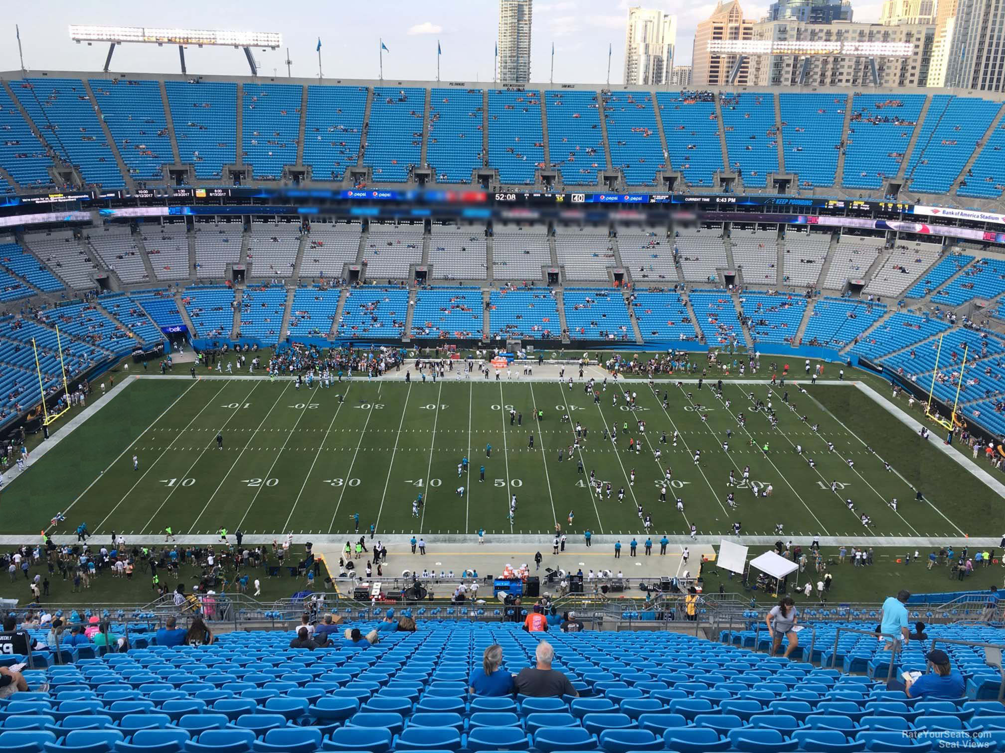 section 542, row 29 seat view  for football - bank of america stadium