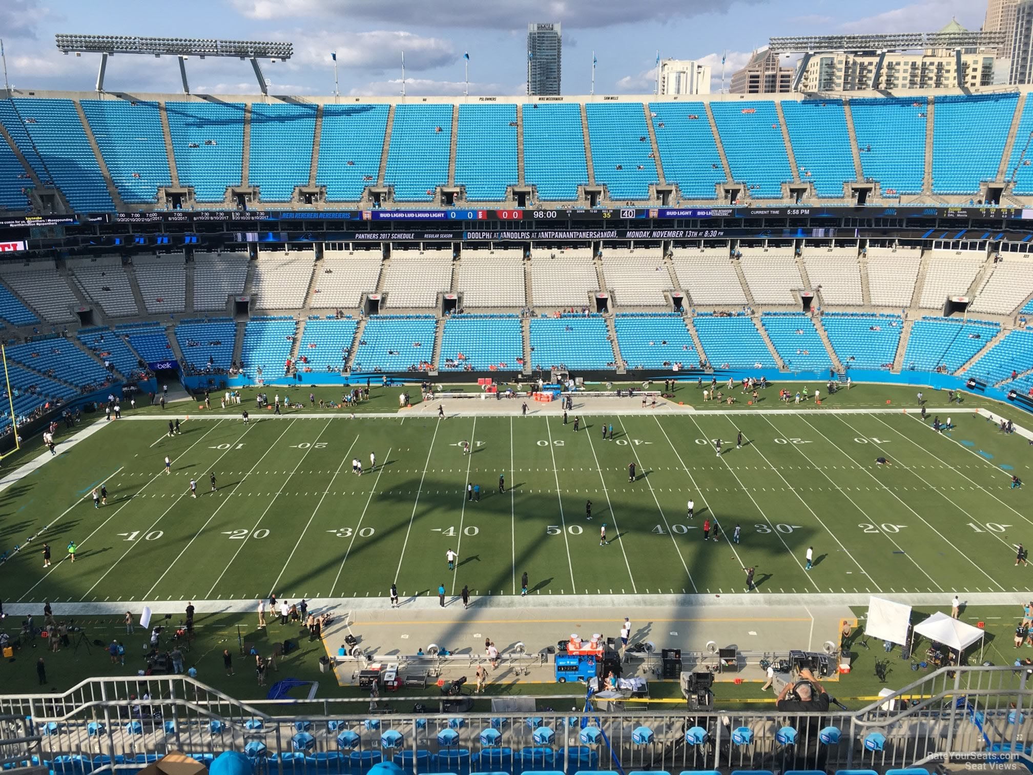 section 542, row 9 seat view  for football - bank of america stadium