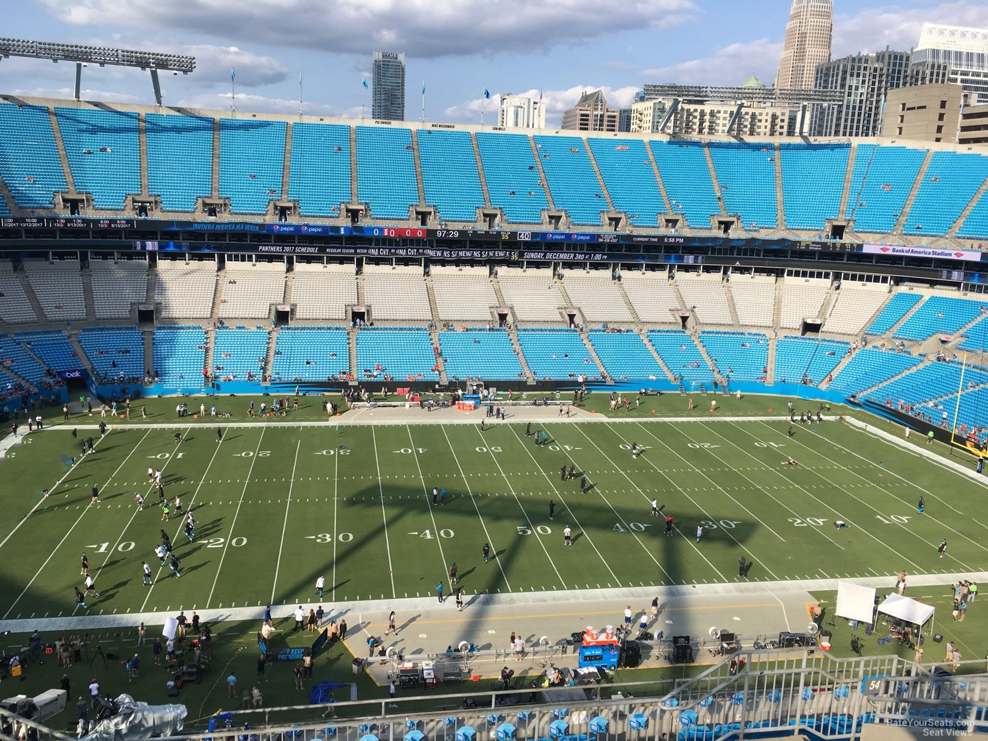 section 543, row 9 seat view  for football - bank of america stadium