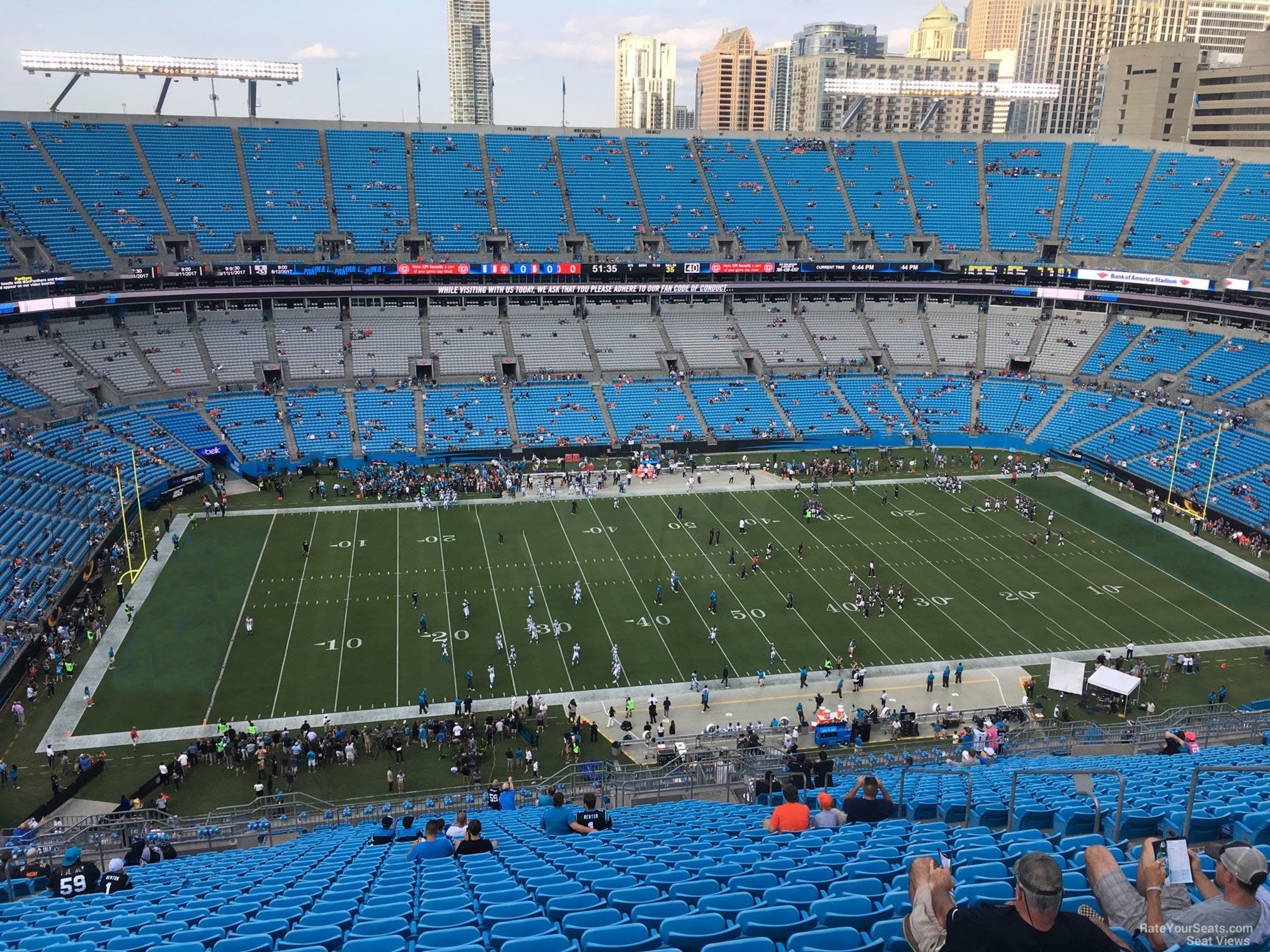 section 544, row 29 seat view  for football - bank of america stadium