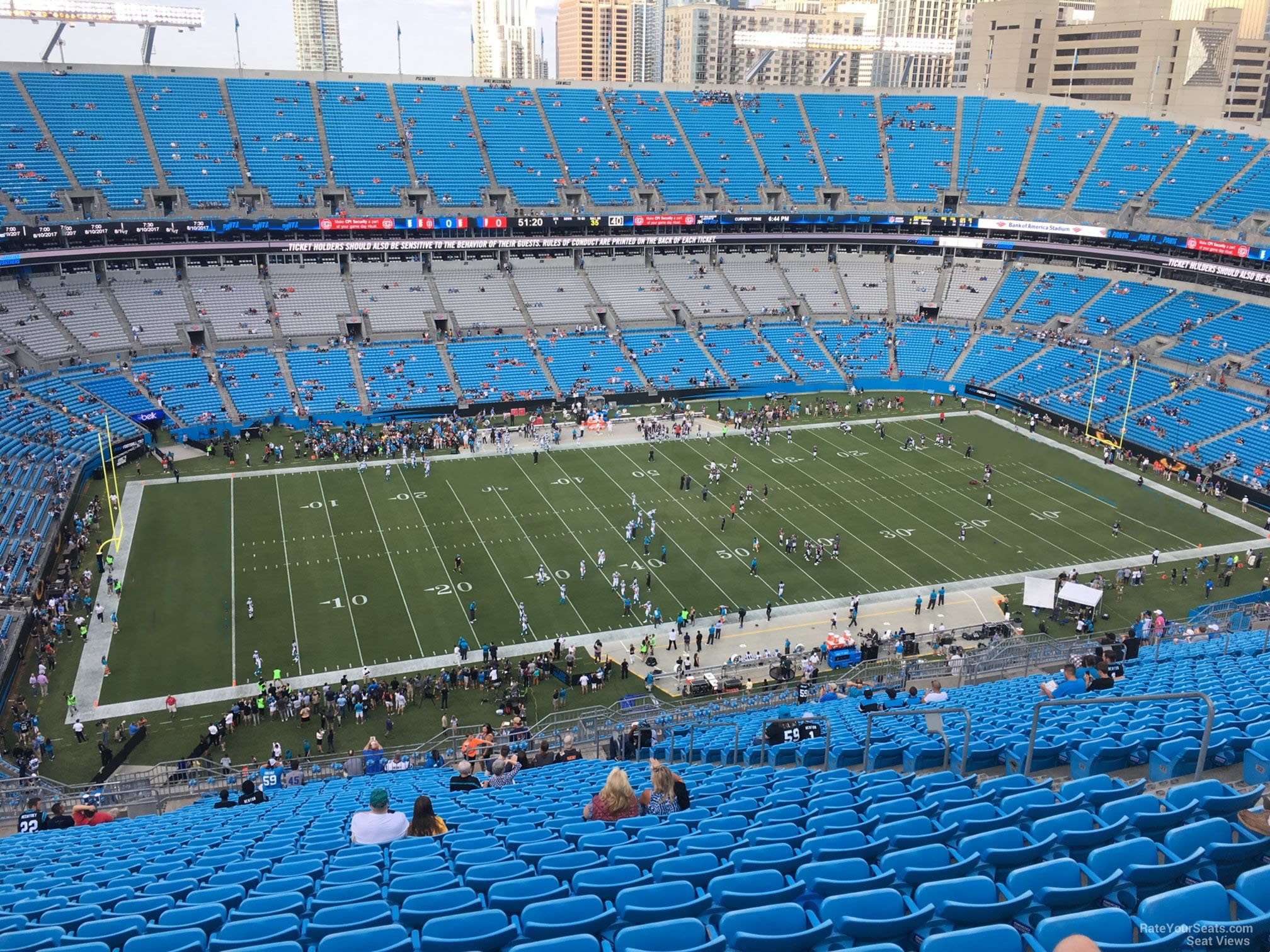 section 545, row 29 seat view  for football - bank of america stadium