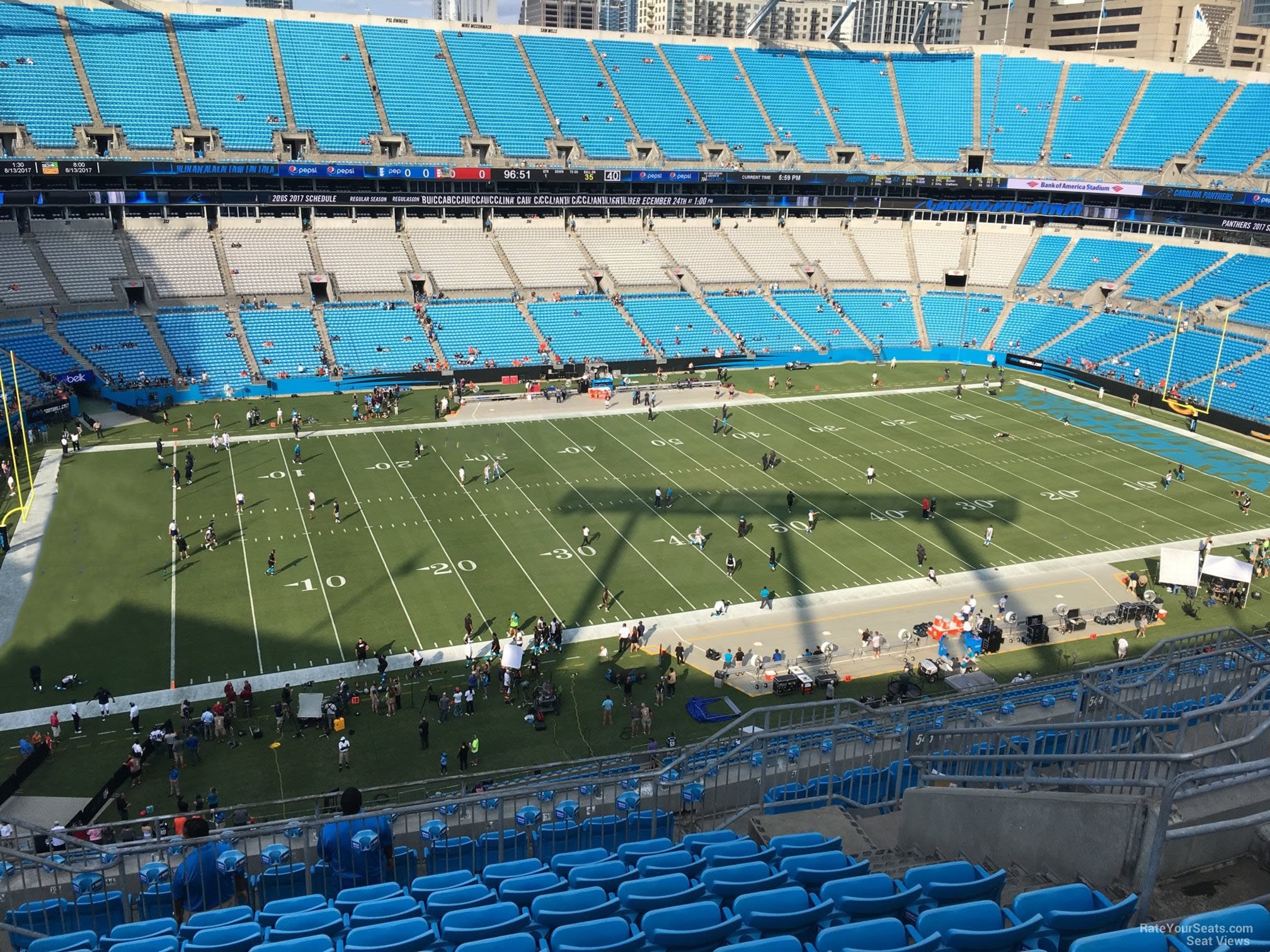 section 545, row 9 seat view  for football - bank of america stadium