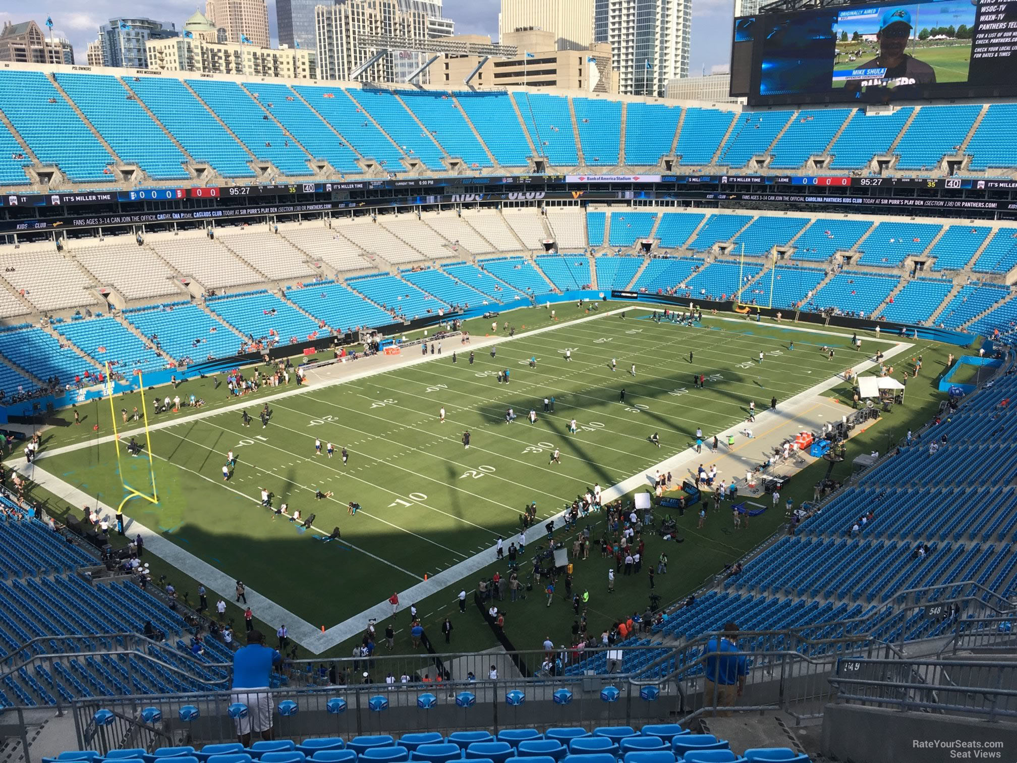 section 549, row 9 seat view  for football - bank of america stadium