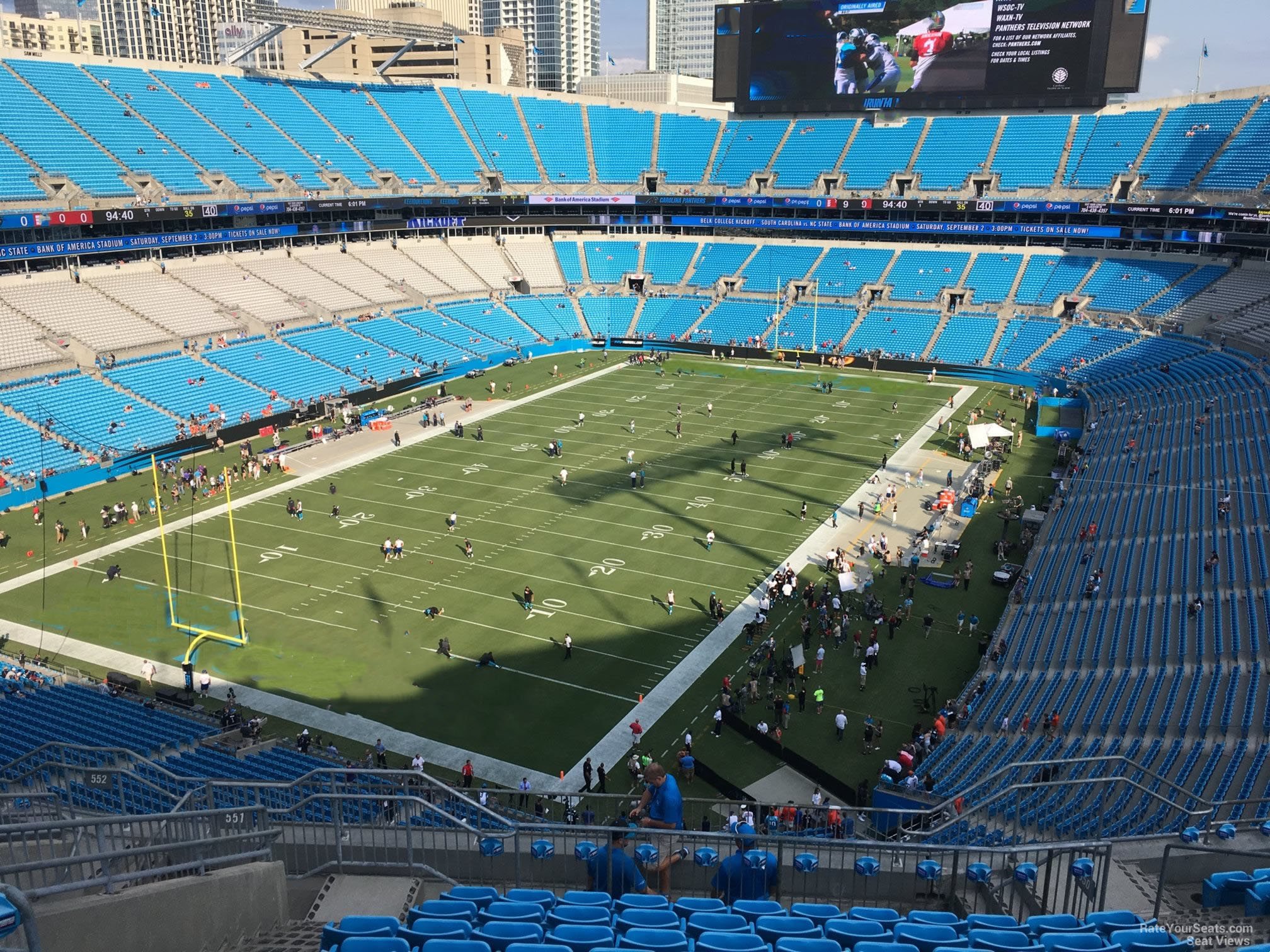 section 551, row 9 seat view  for football - bank of america stadium