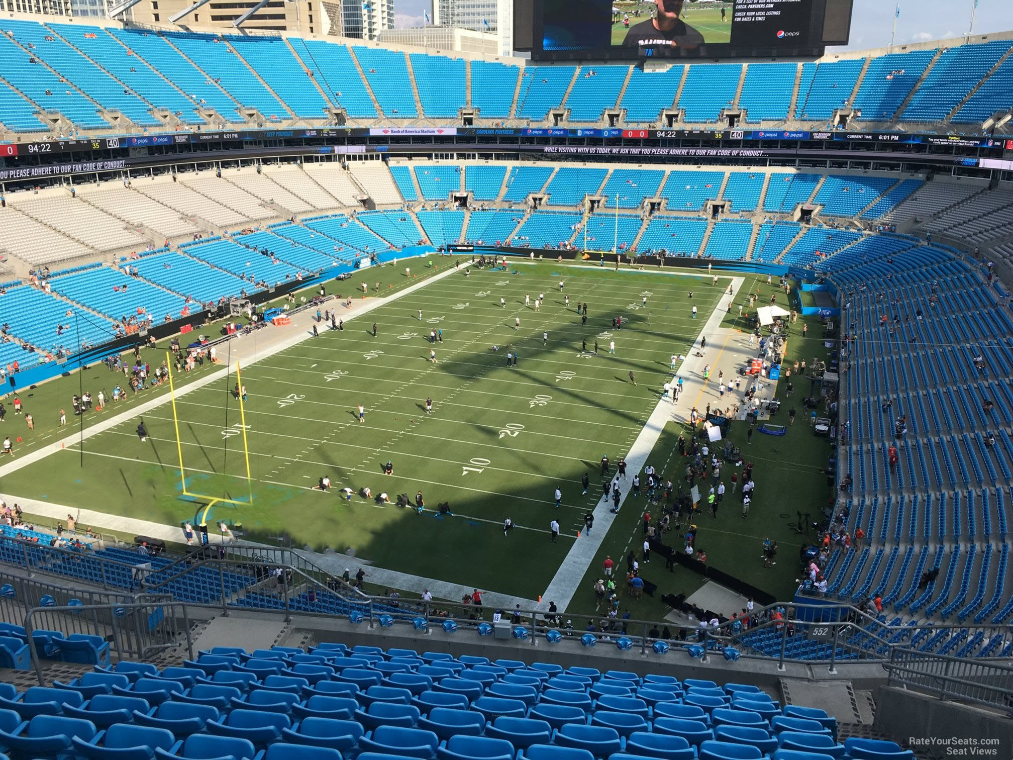 section 552, row 9 seat view  for football - bank of america stadium