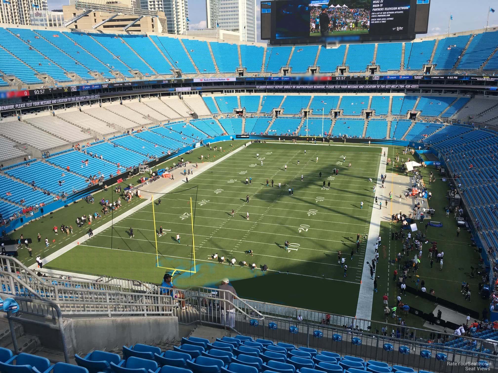 section 553, row 9 seat view  for football - bank of america stadium