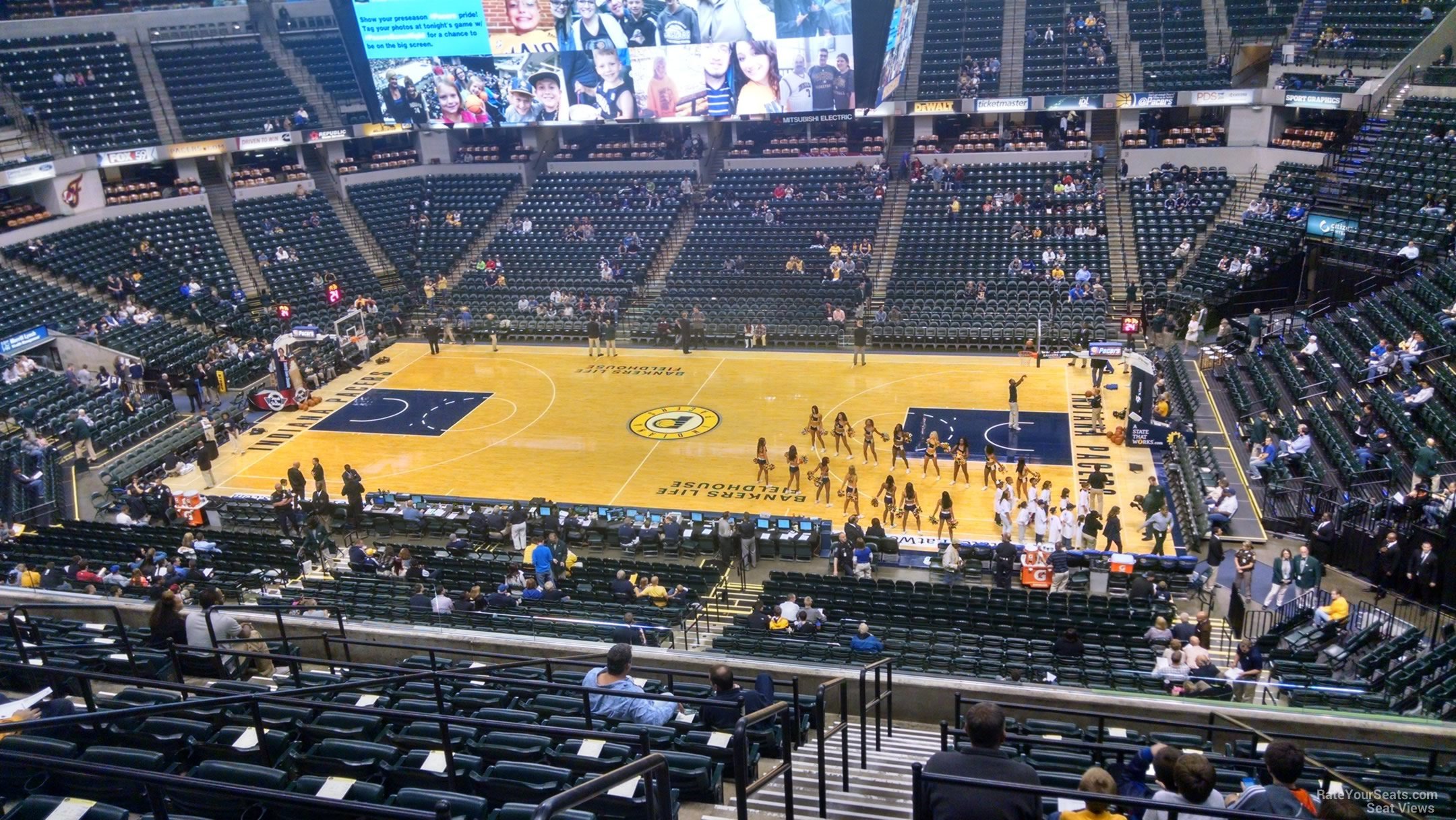 section 104, row 11 seat view  for basketball - gainbridge fieldhouse