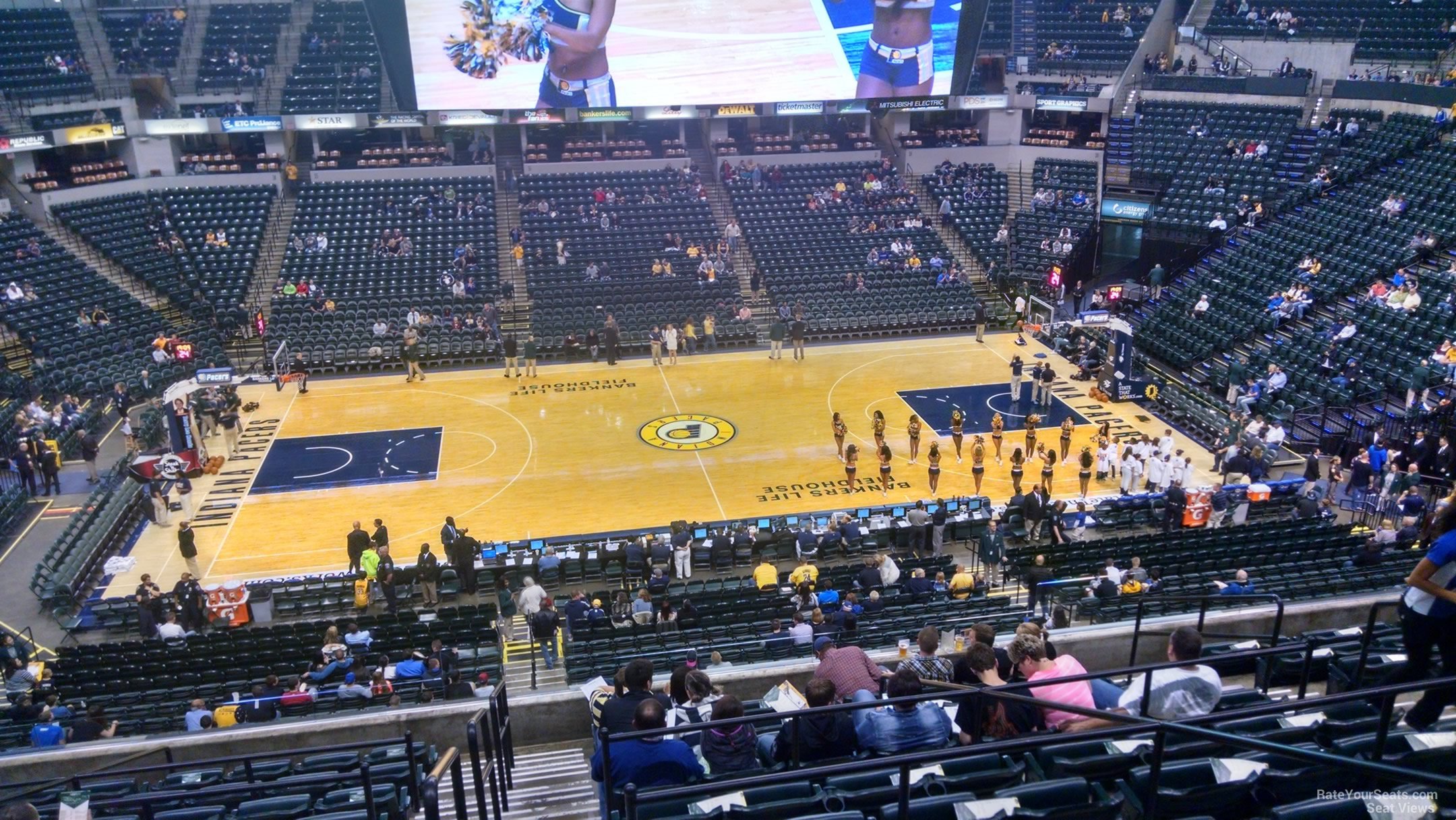 section 105, row 11 seat view  for basketball - gainbridge fieldhouse