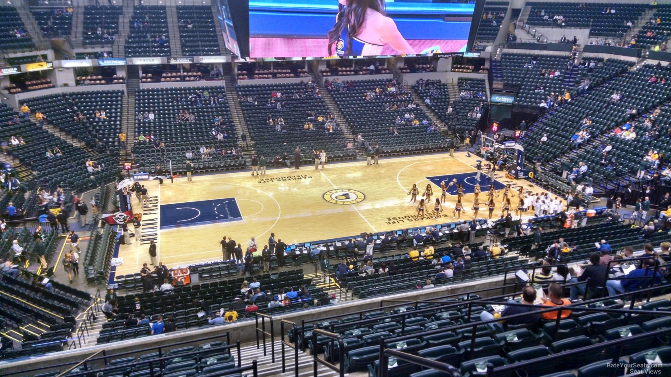 section 106, row 11 seat view  for basketball - gainbridge fieldhouse