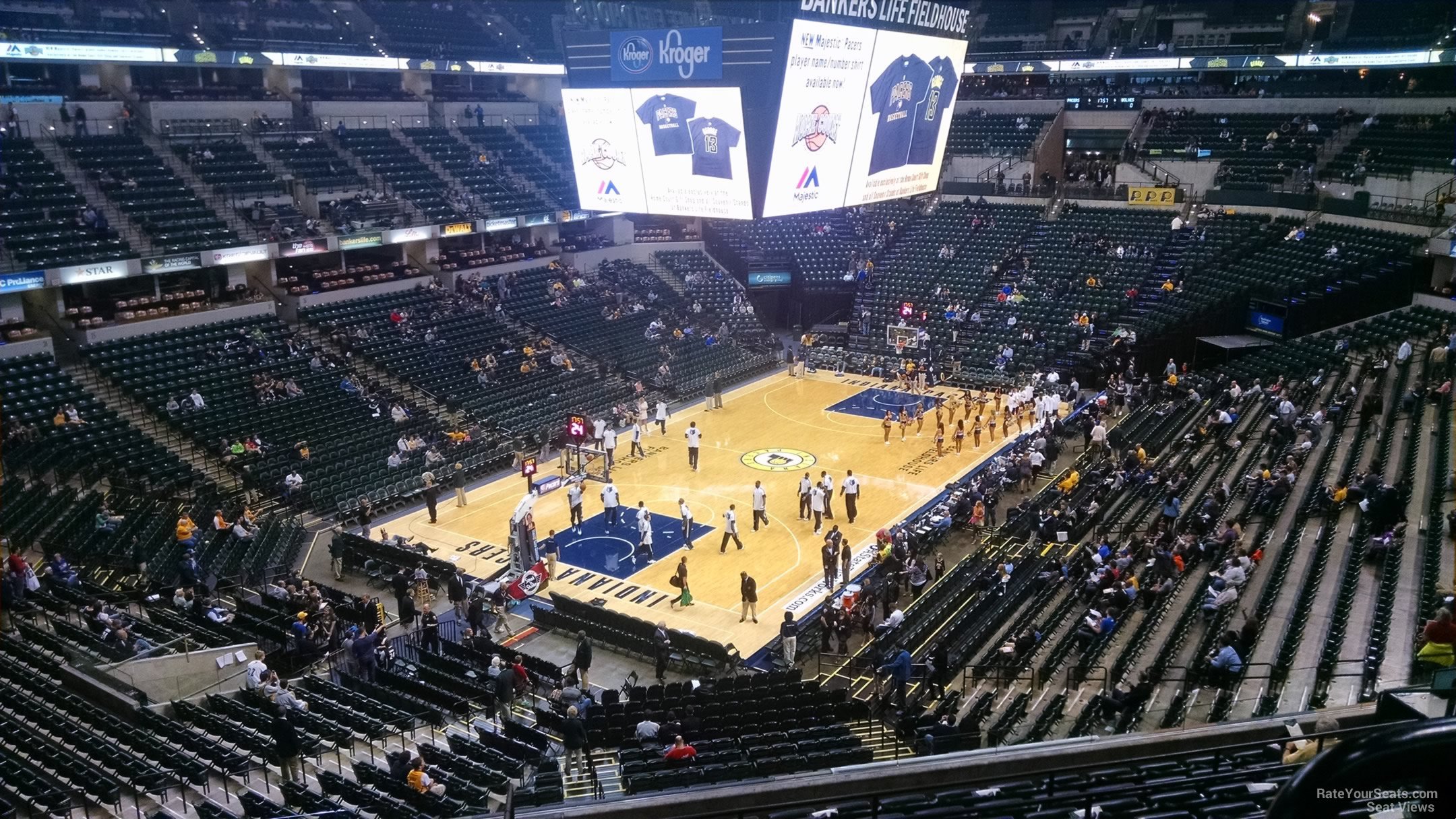 section 7, row 27 seat view  for basketball - gainbridge fieldhouse